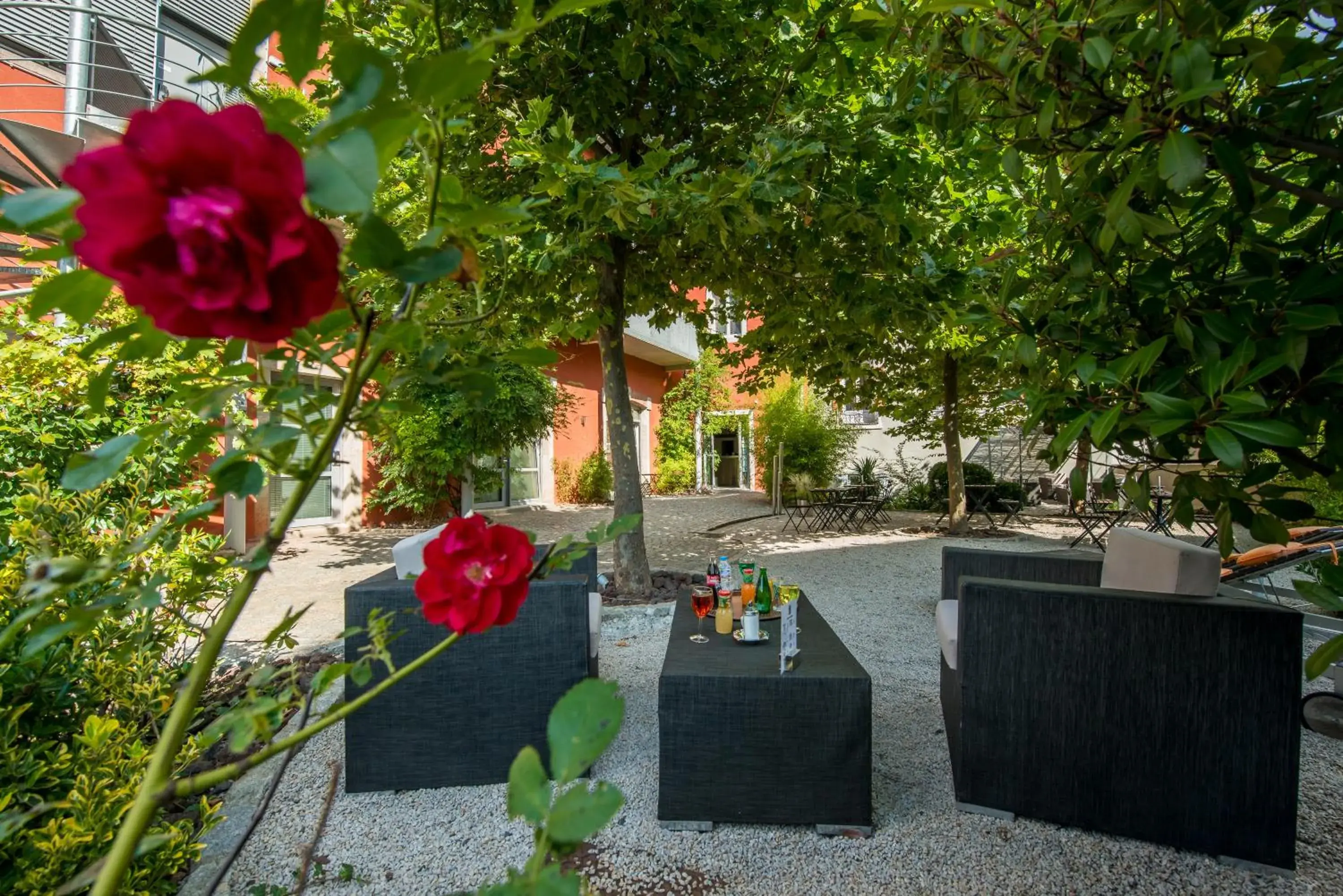 Patio in Hôtel des Capucins