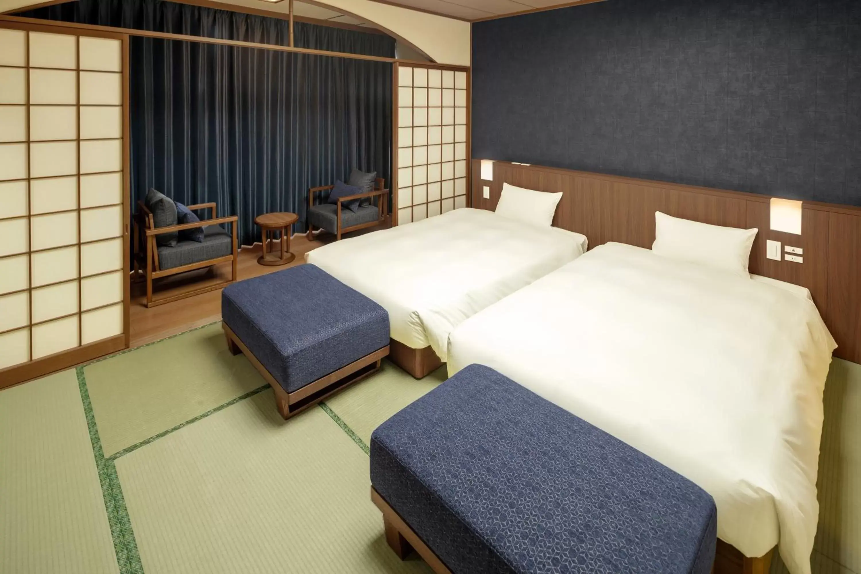 Bed in Hotel Sakura Ureshino