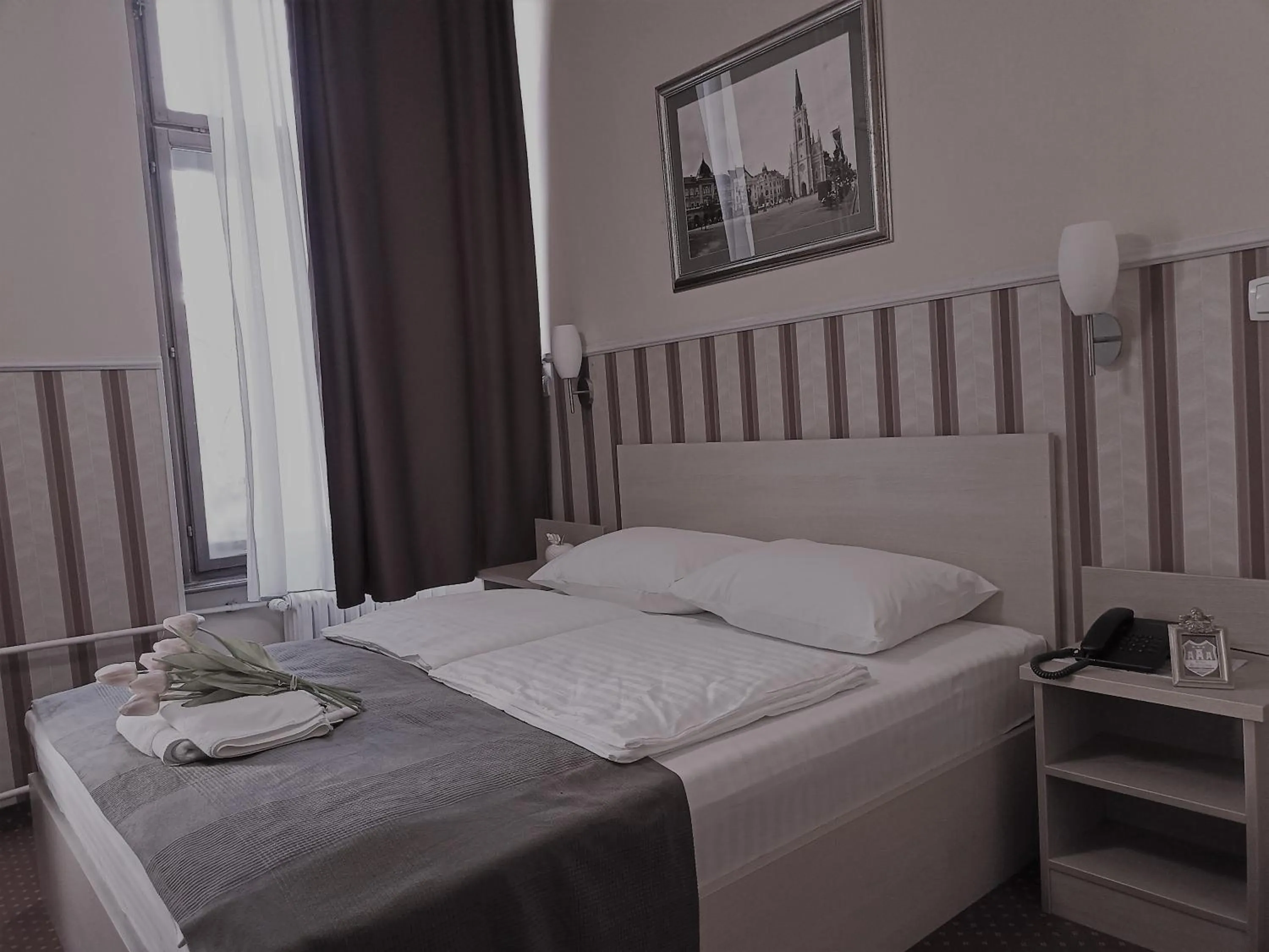 Bed in Hotel Vojvodina