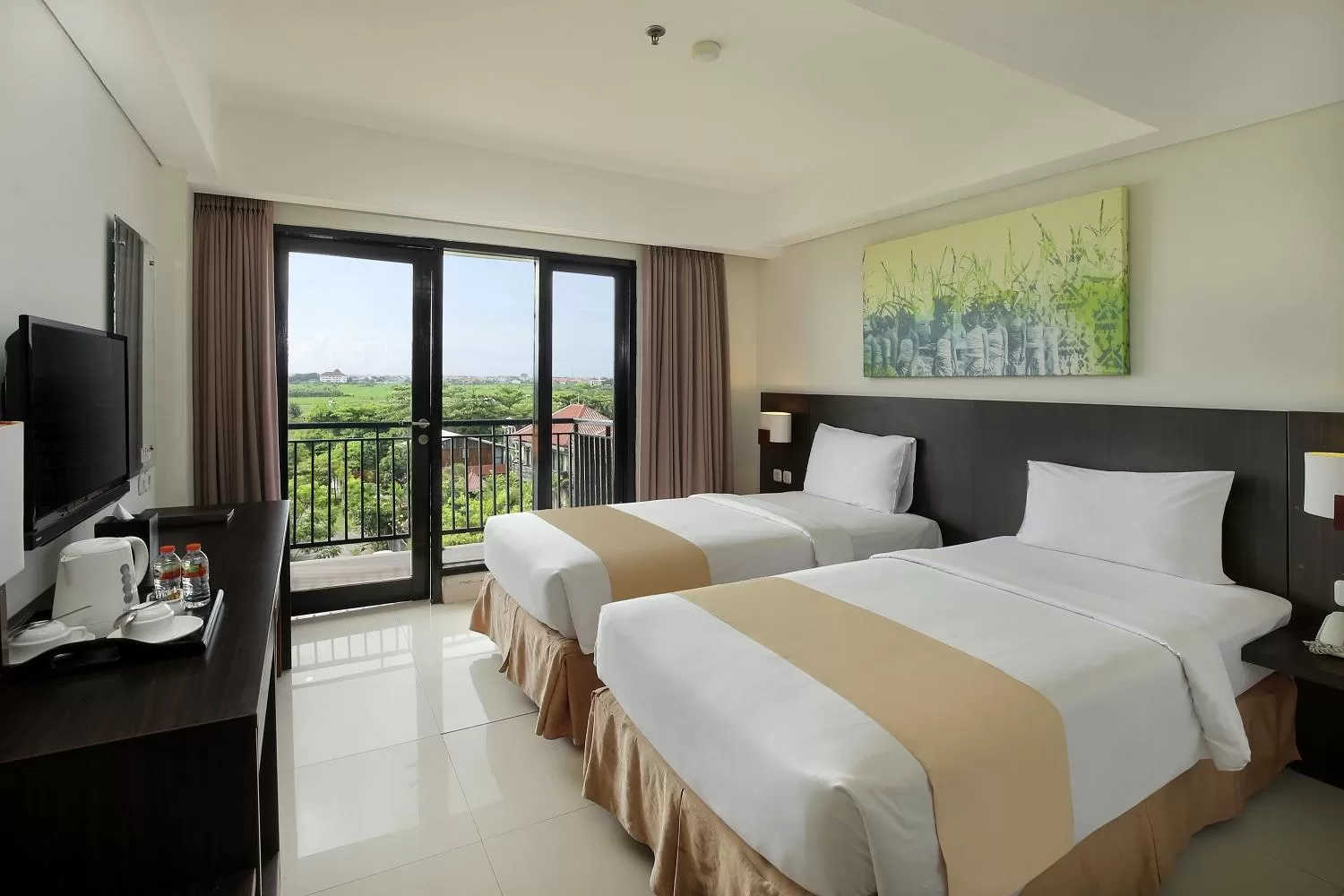 Photo of the whole room, Bed in Rofa Kuta Hotel - CHSE Certified