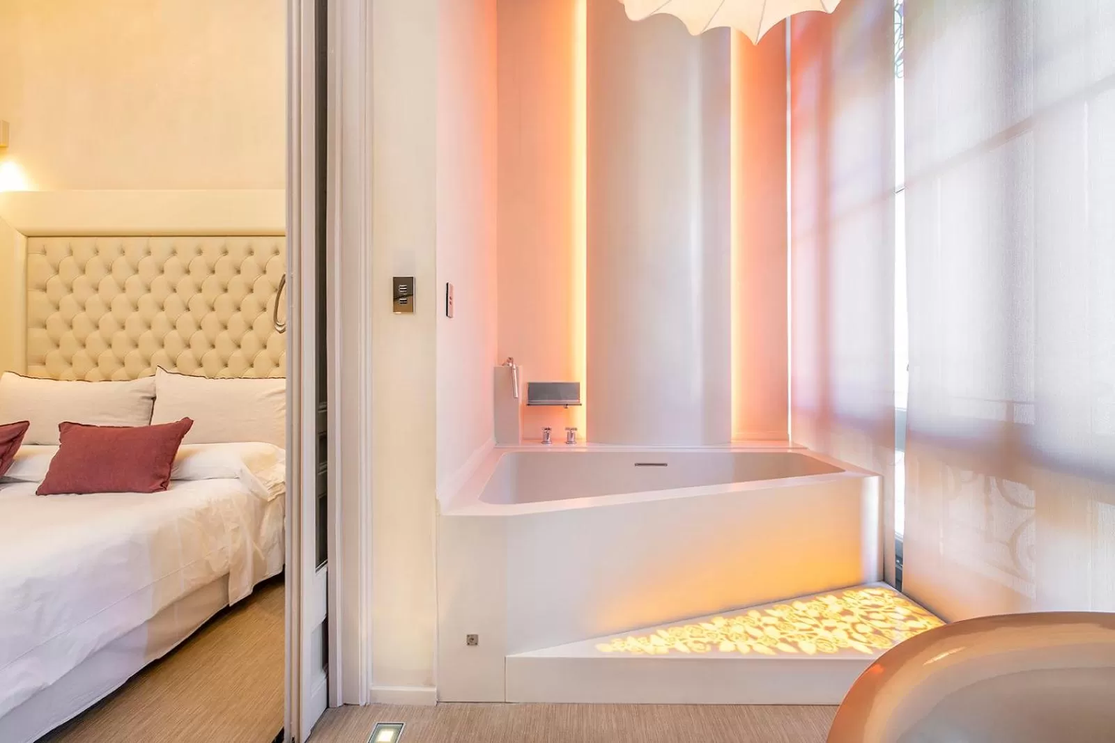 Bed in El Palauet Modernist Suites Barcelona