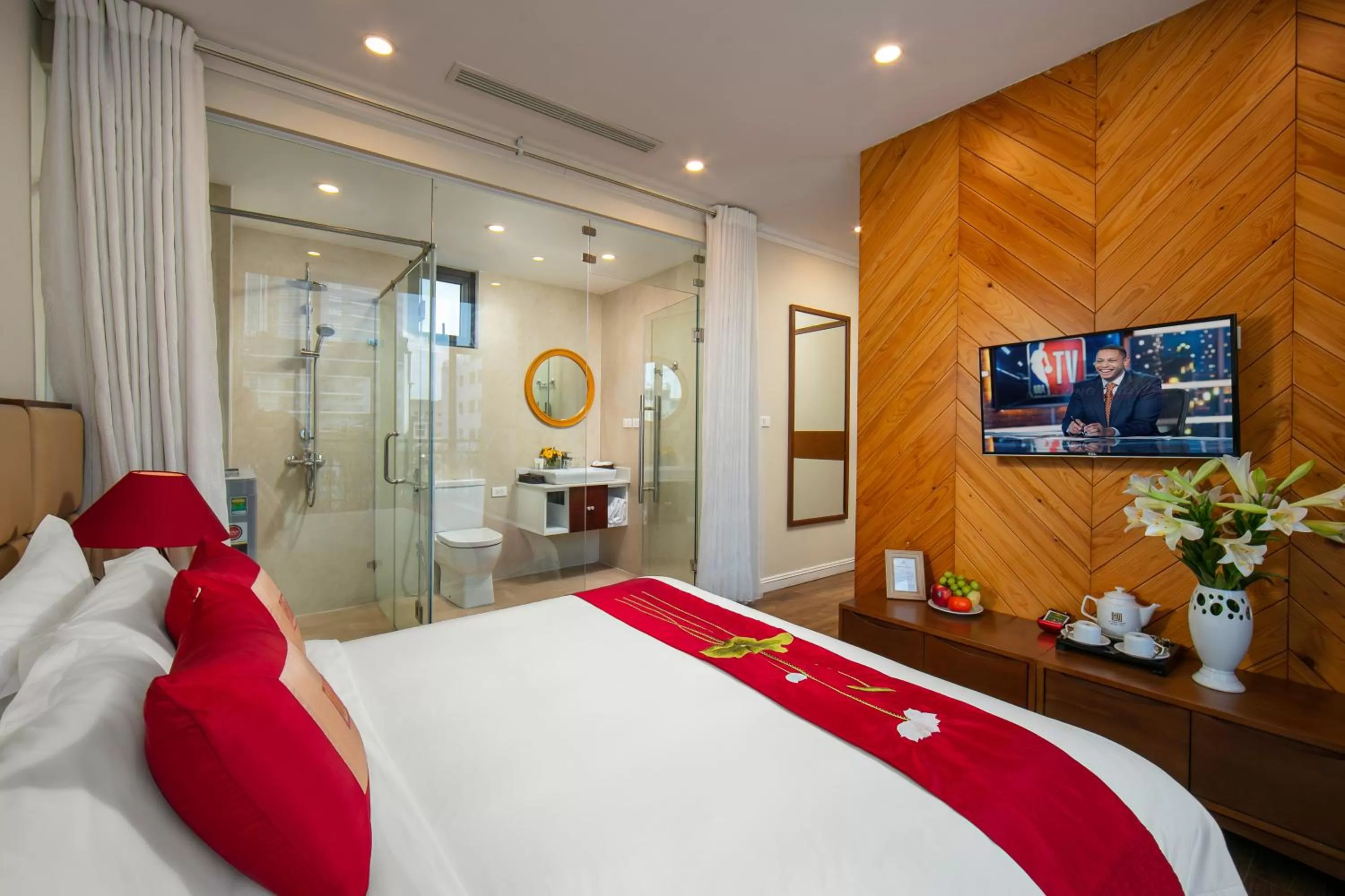 Bedroom, Bed in Au Coeur d'Hanoi Apartment