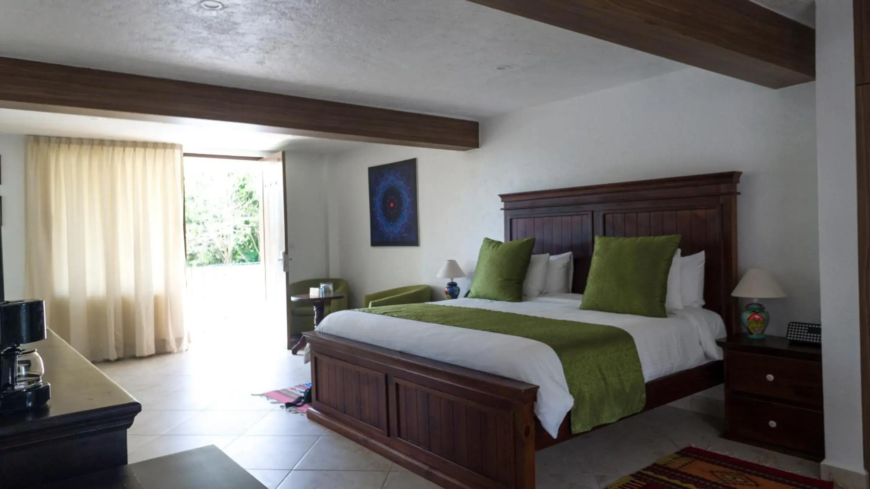 Bed in Hotel Las Puertas de Tepoztlan