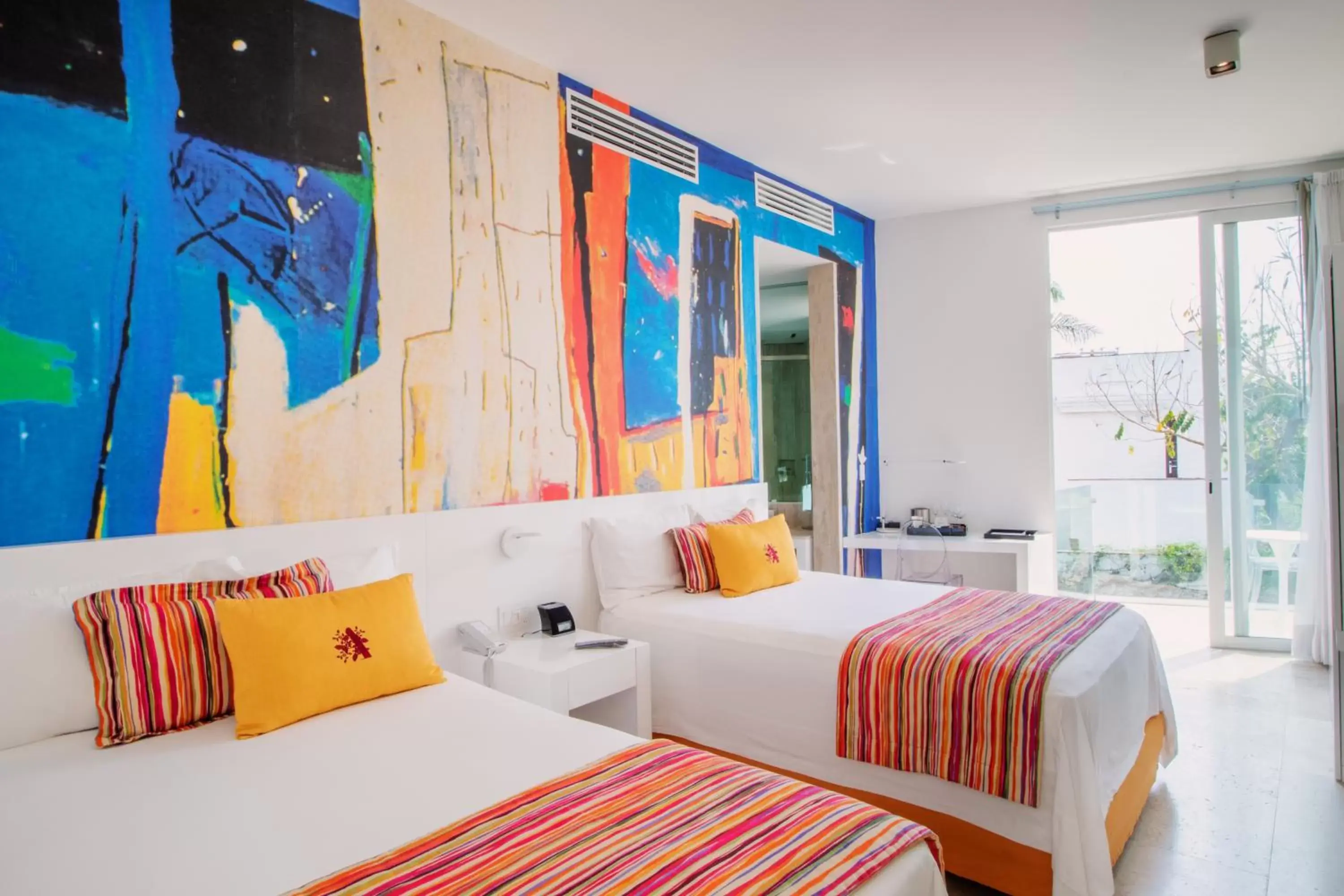 Balcony/Terrace, Bed in Anticavilla Hotel Restaurante & Spa Balcony/Terrace, Bed in Anticavilla Hotel Restaurante & Spa