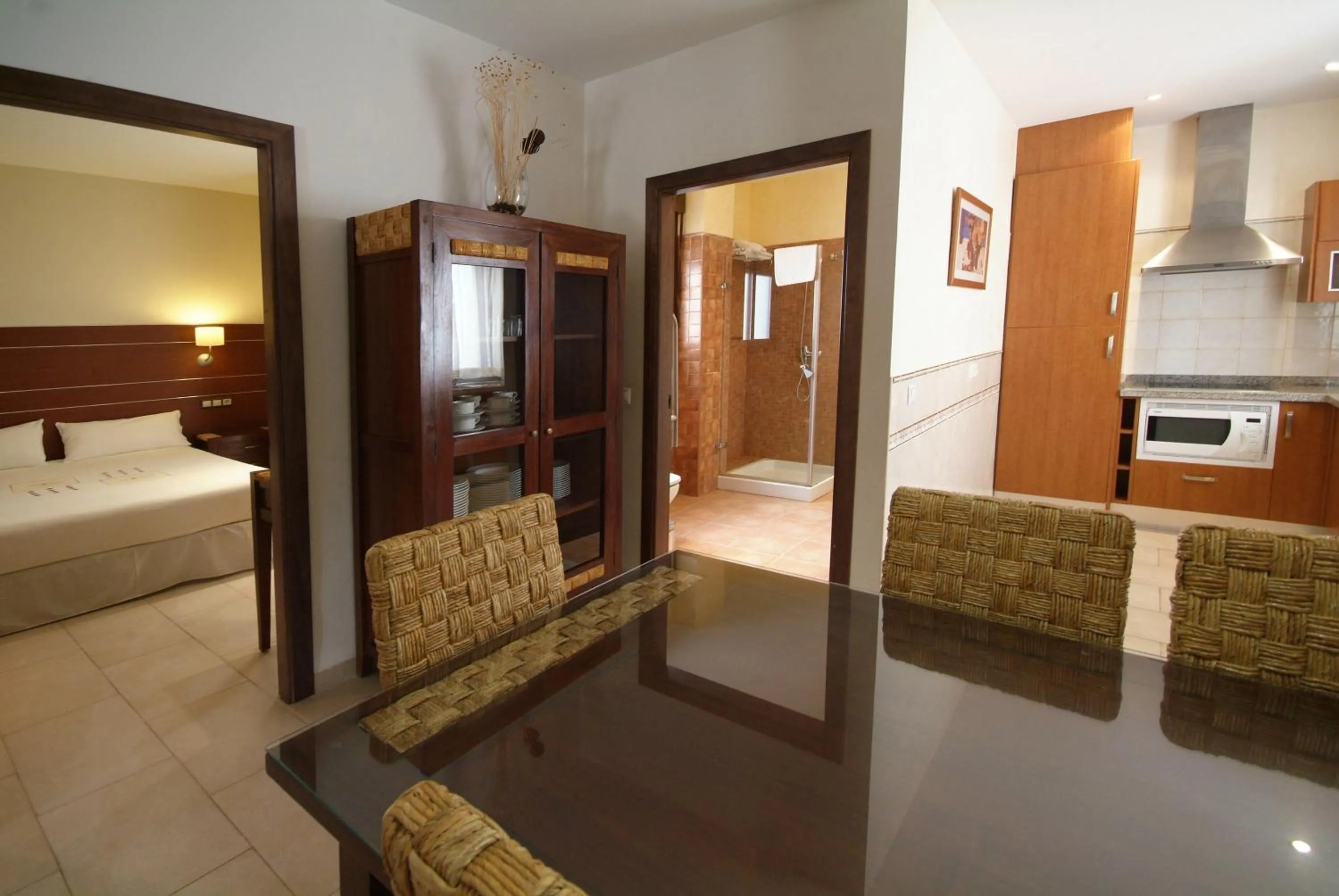 Bathroom, Bed in Apartamentos Ardales