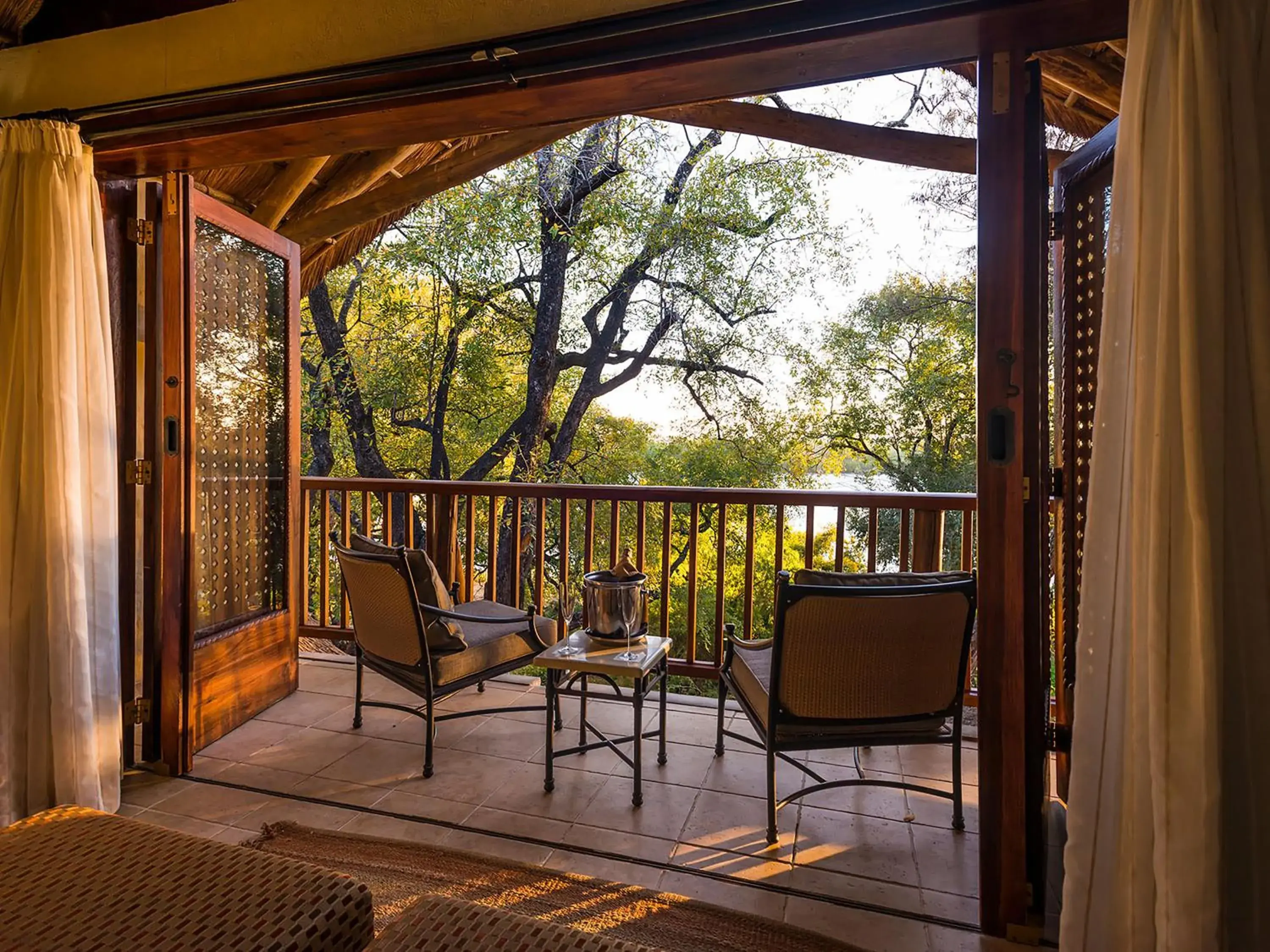 Balcony/Terrace in Aha The David Livingstone Safari Lodge & Spa