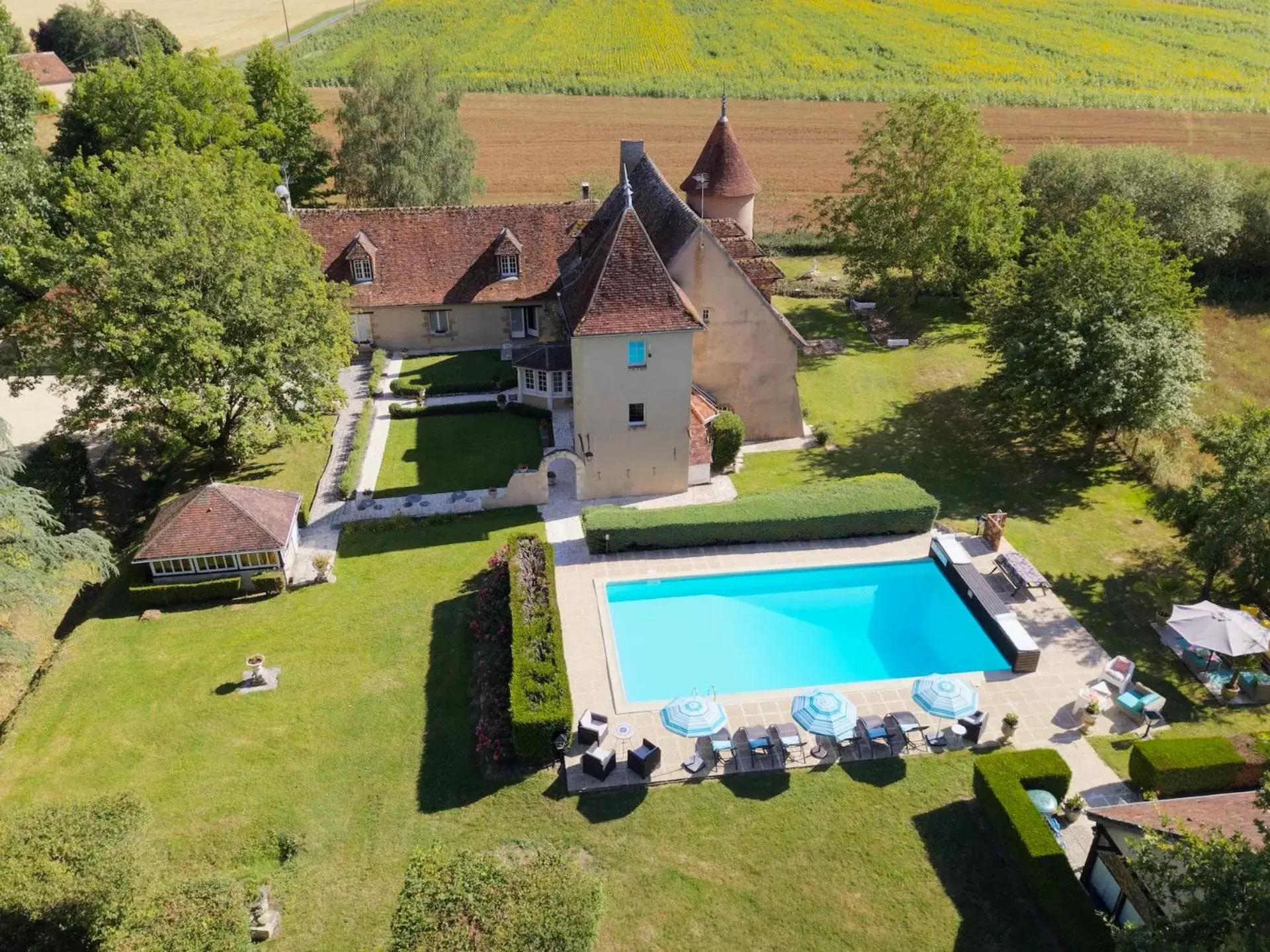 Swimming pool, Pool View in Le Petit Chateau De Sainte Colombe