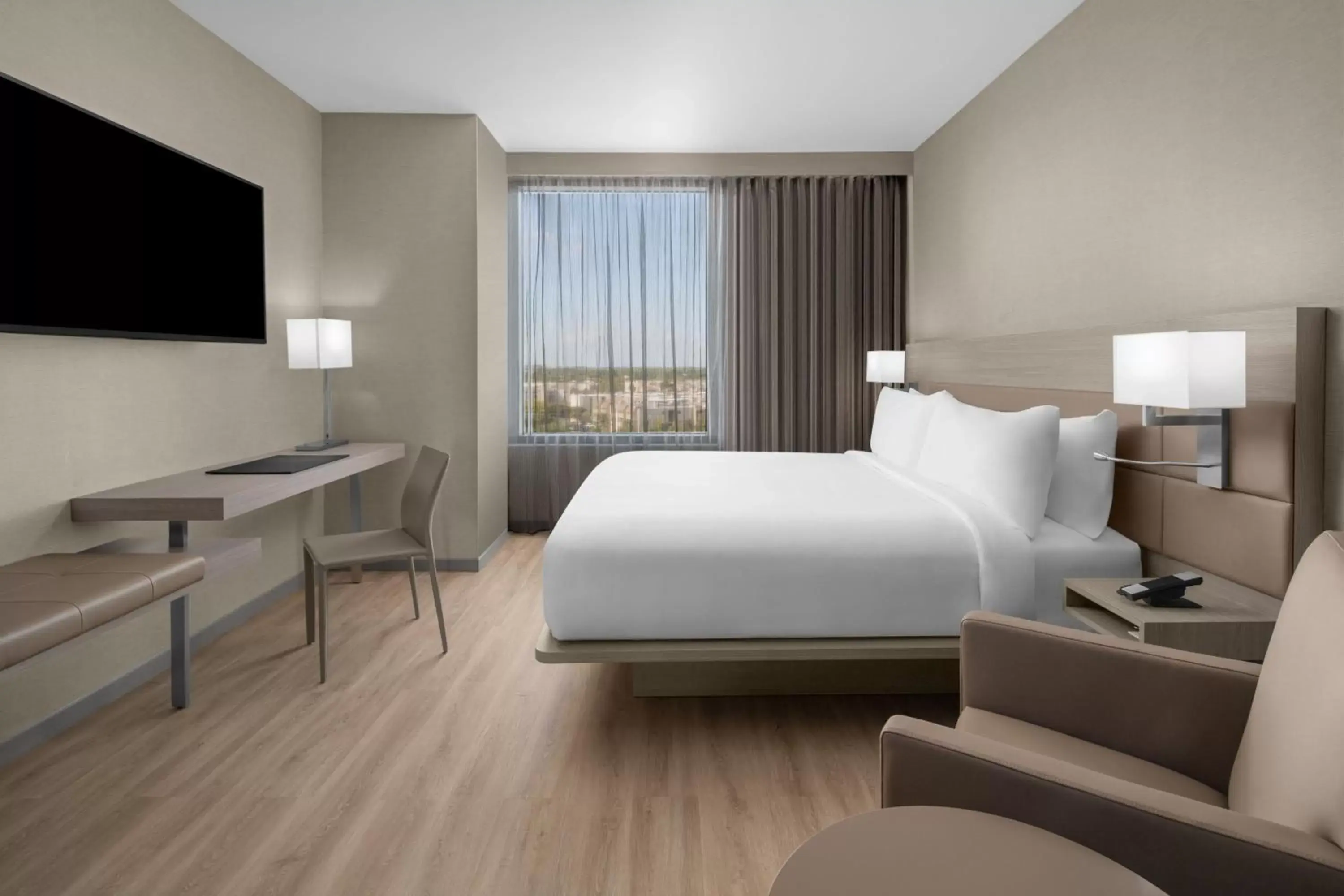 Bedroom, Bed in AC Hotel by Marriott Miami Dadeland