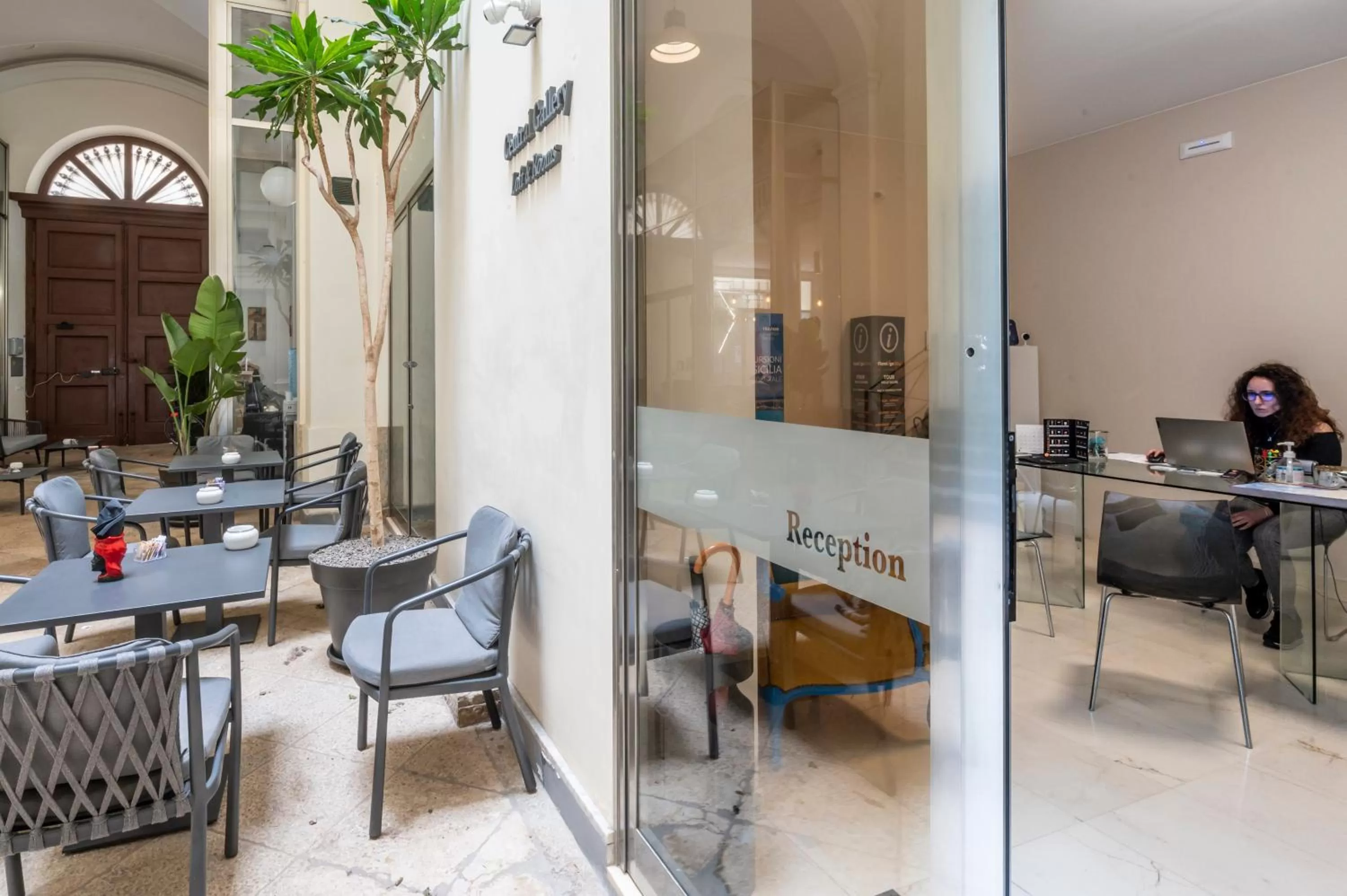 Patio in Central Gallery Rooms- Palazzo D'Ali' Staiti XIX