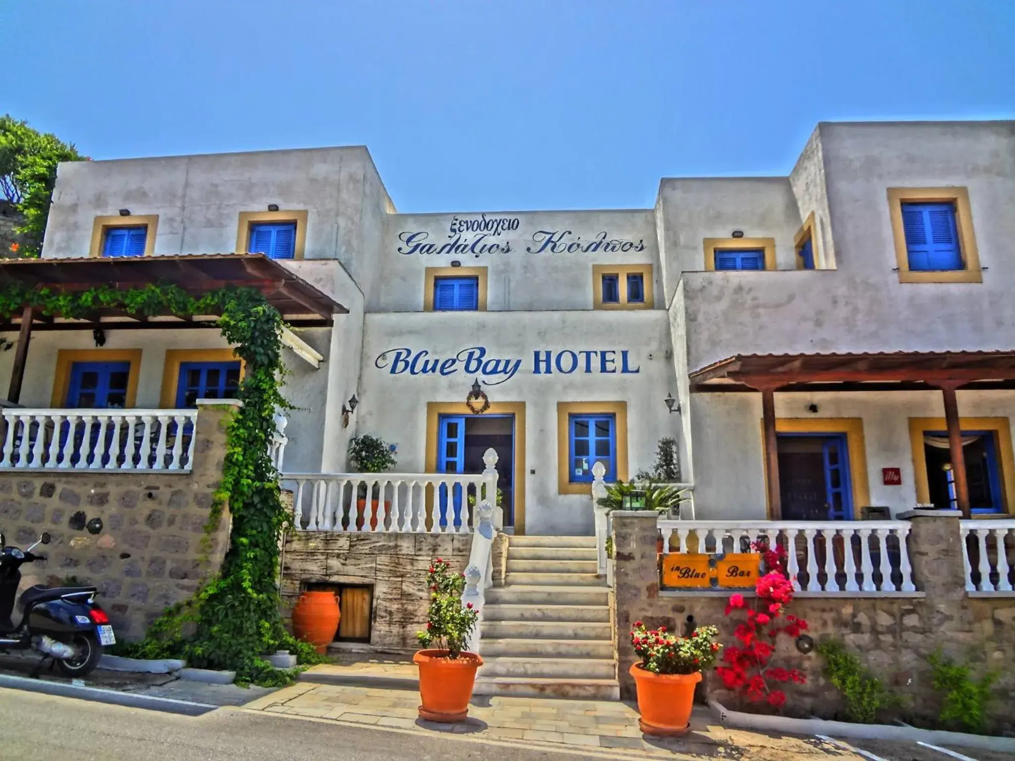 Facade/entrance in Blue Bay Hotel
