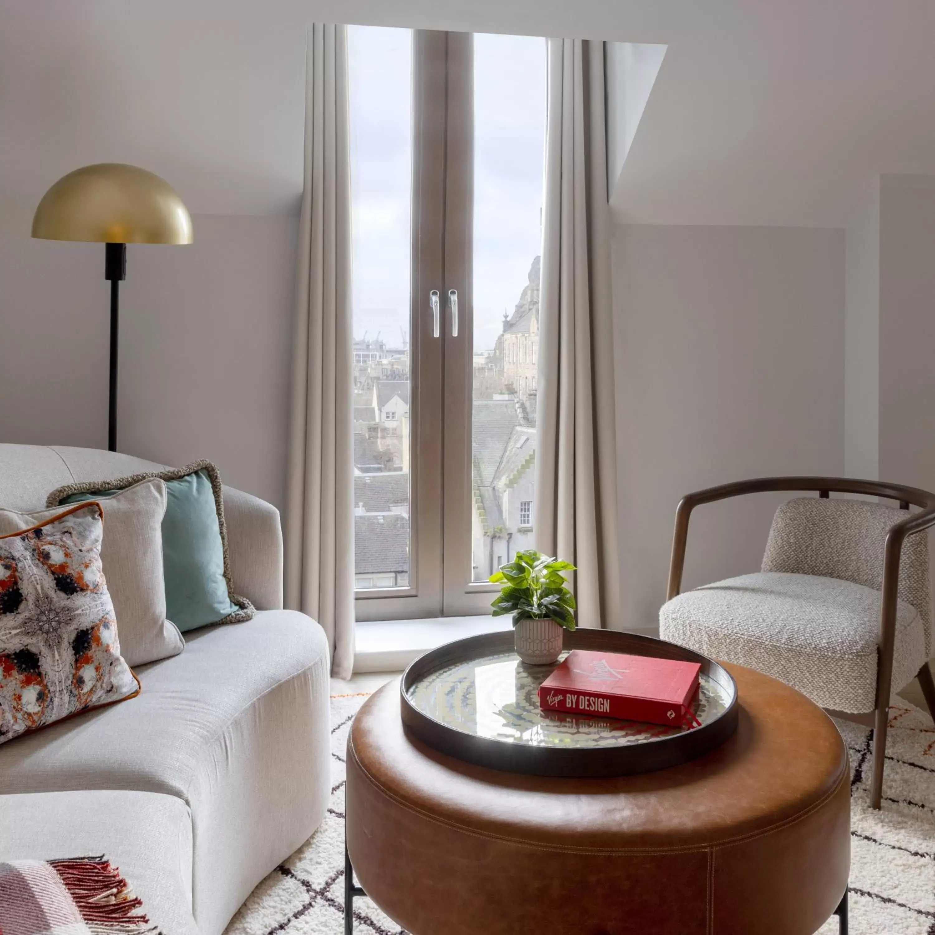 Living room, Seating Area in Virgin Hotels Edinburgh