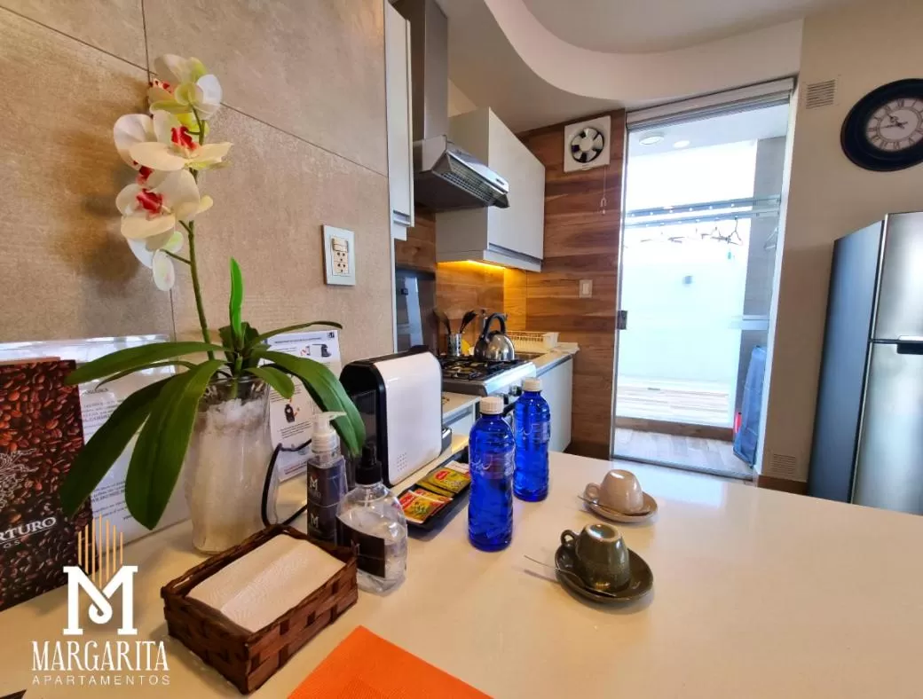 Kitchen or kitchenette in Margarita Apartamentos