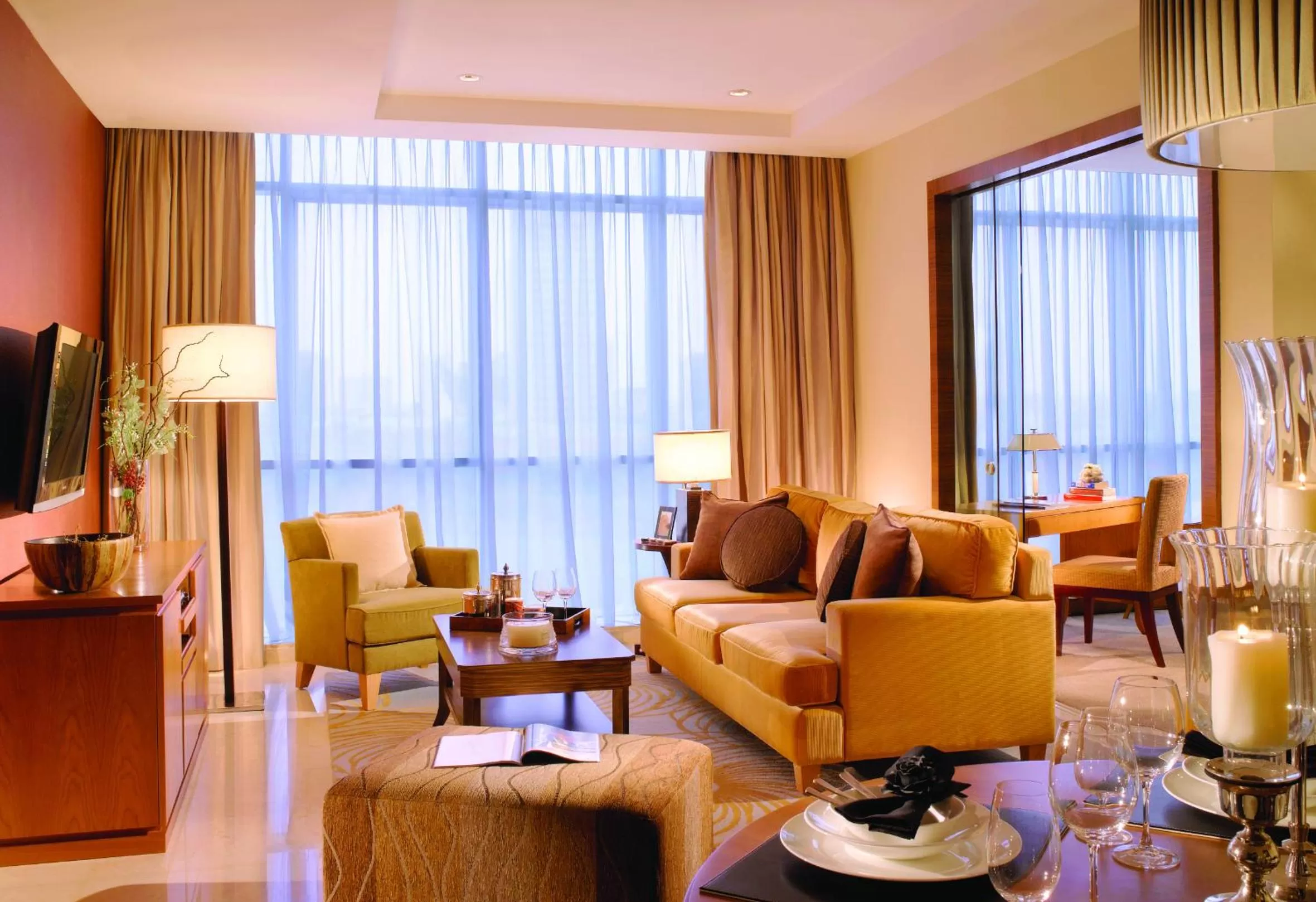 Living room in Oakwood Premier Cozmo Jakarta