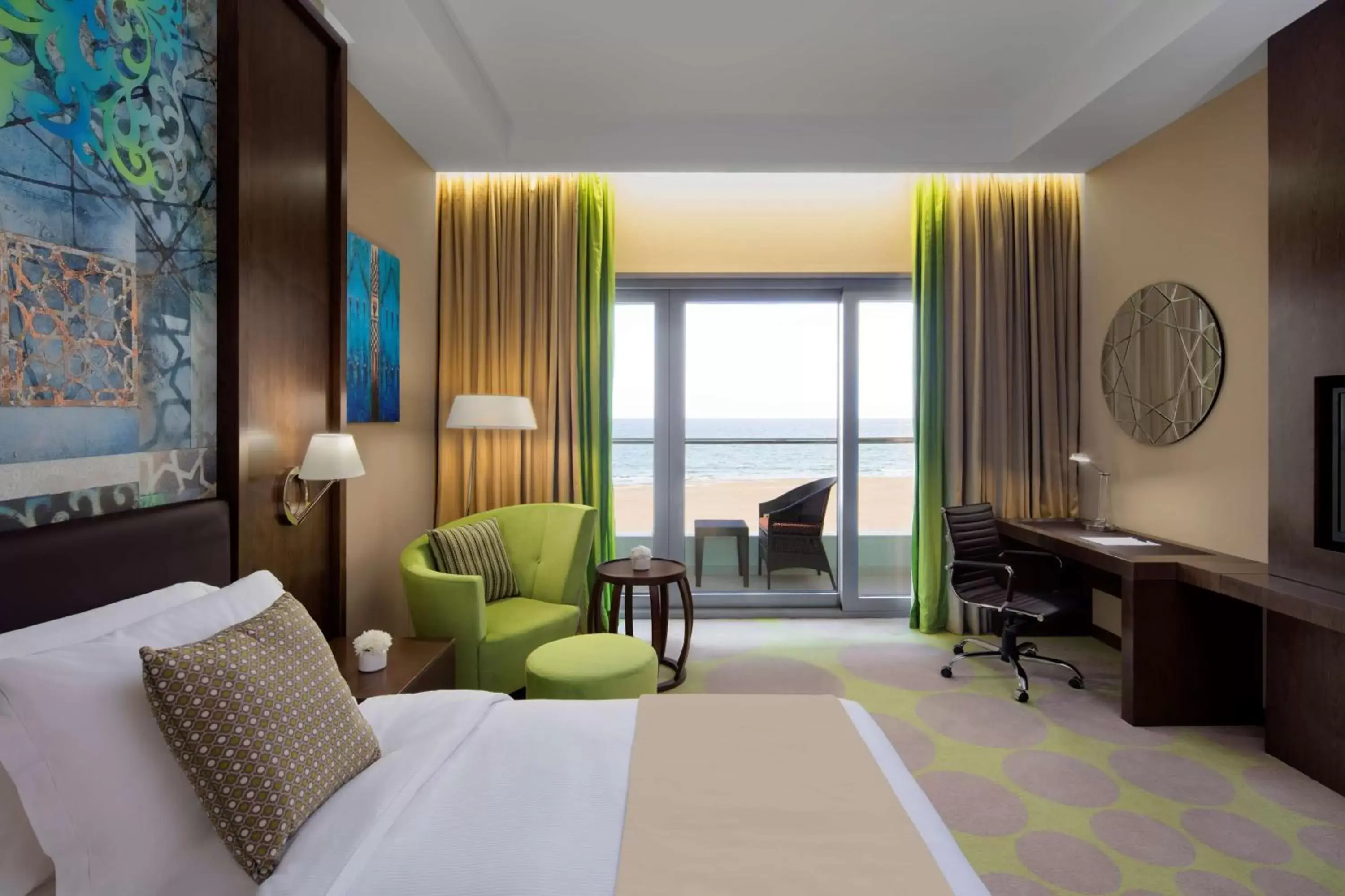 Bedroom, Sea View in Radisson Blu Hotel Sohar