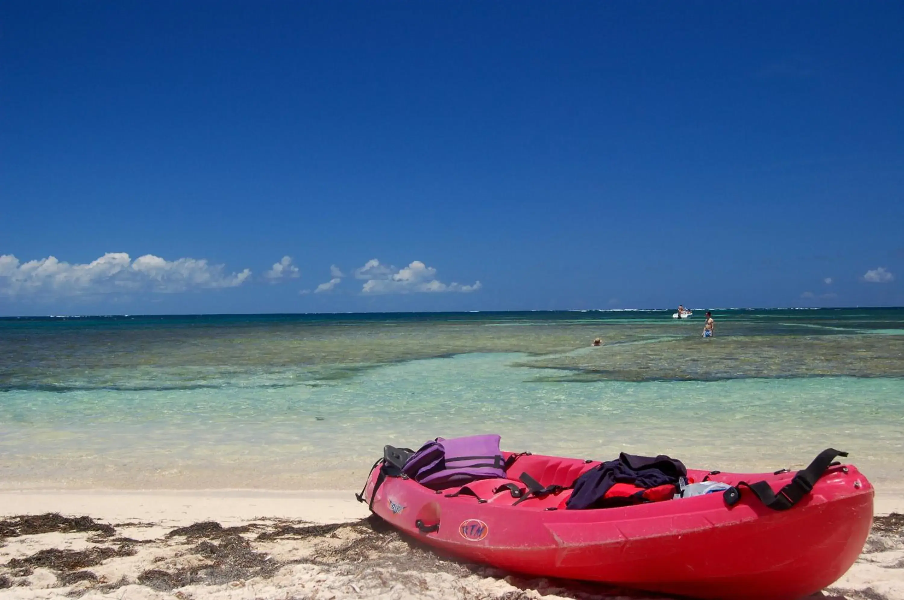 Canoeing, Beach in Village Creole