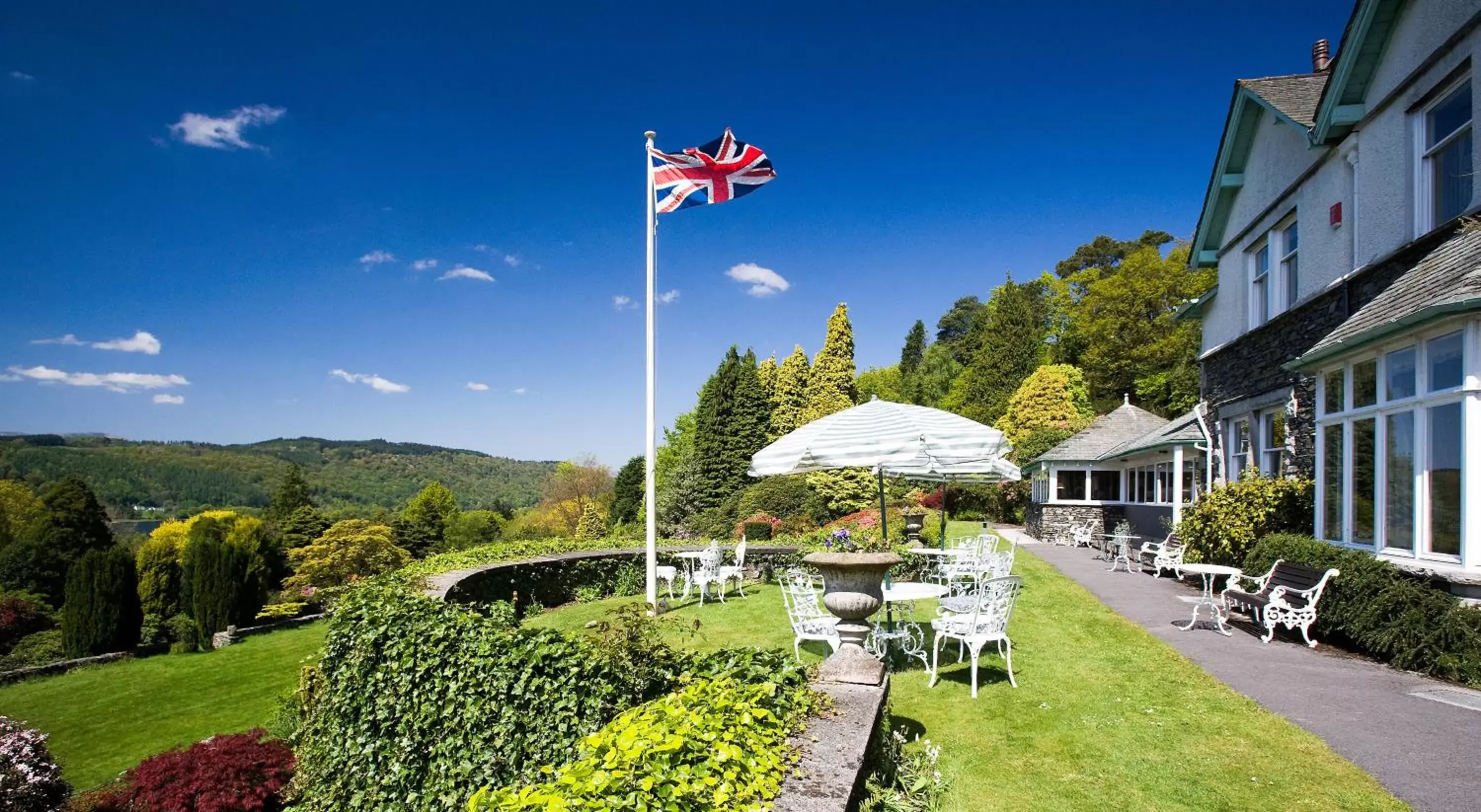 Balcony/Terrace, Garden in Lindeth Fell Country House