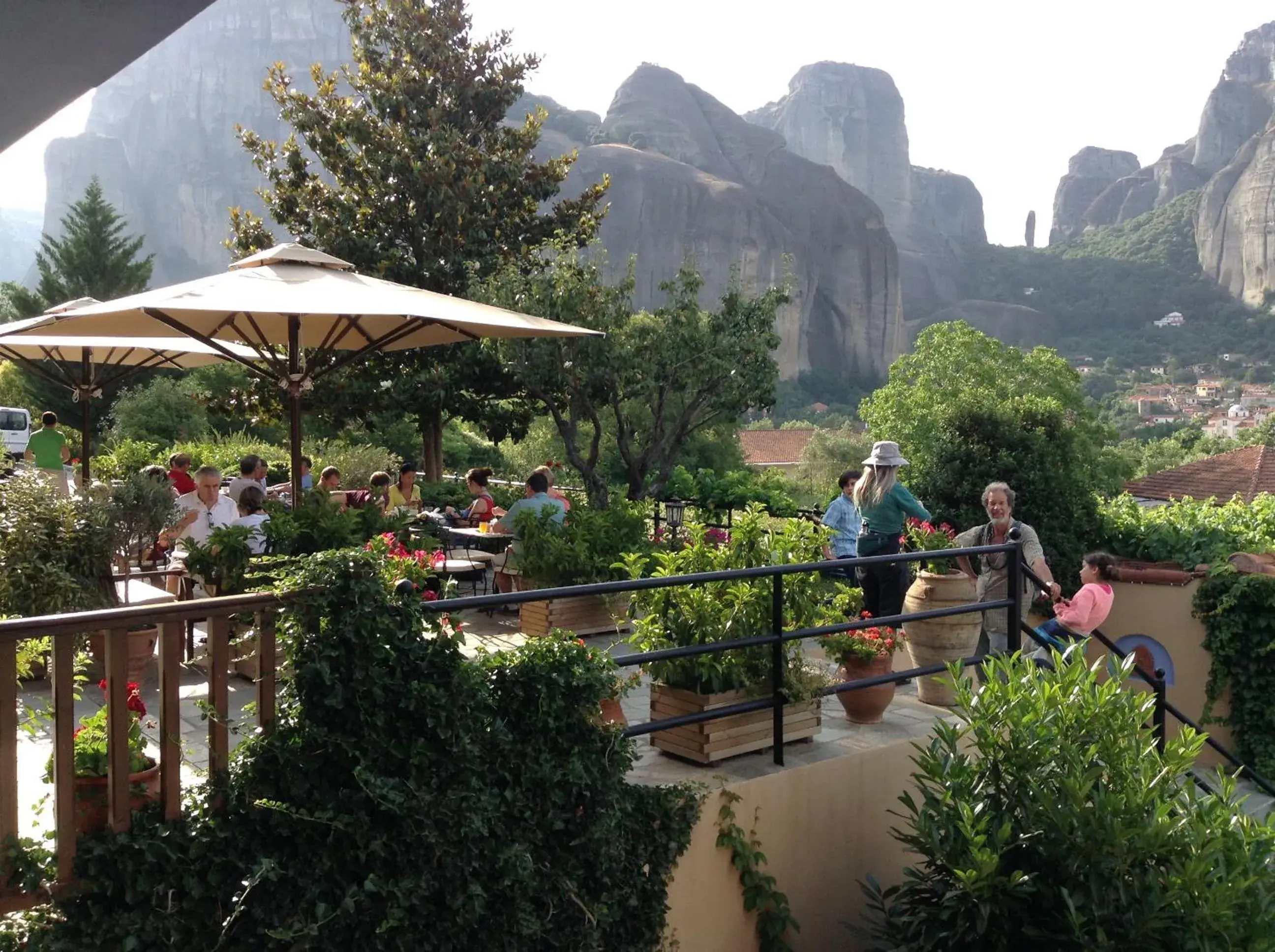 Patio in Hotel Doupiani House