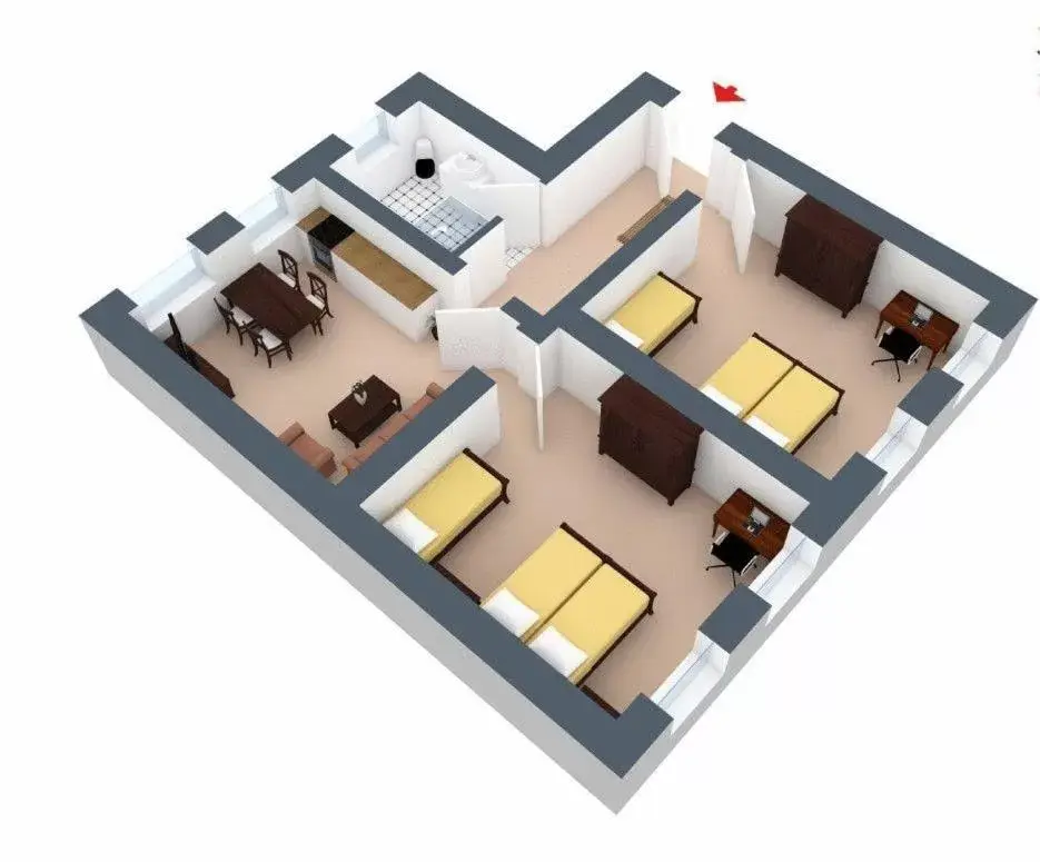 Apartment with 6 Beds in Altstadthotel Fürth Apartment with 6 Beds in Altstadthotel Fürth