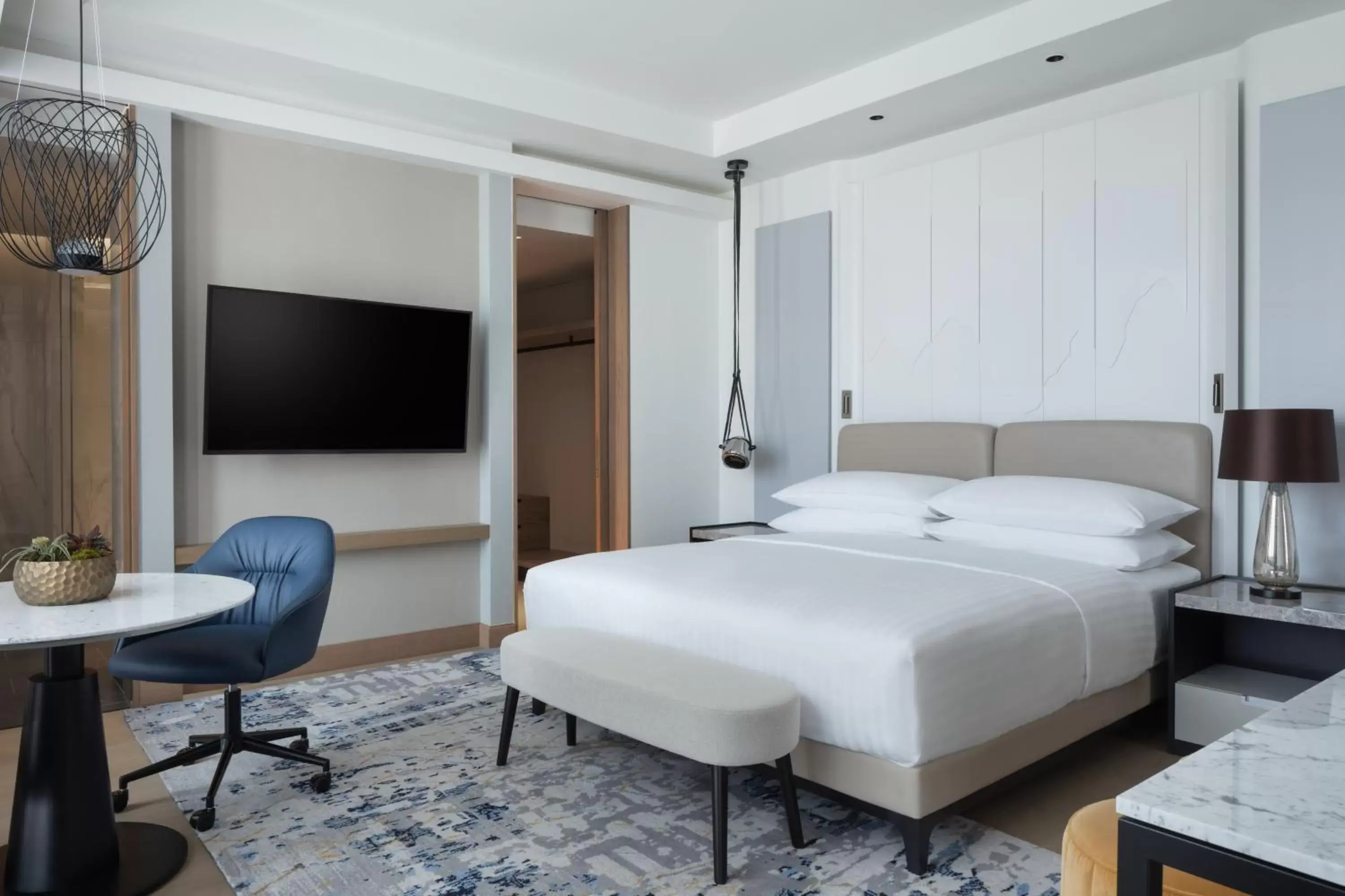 Bed in Tirana Marriott Hotel