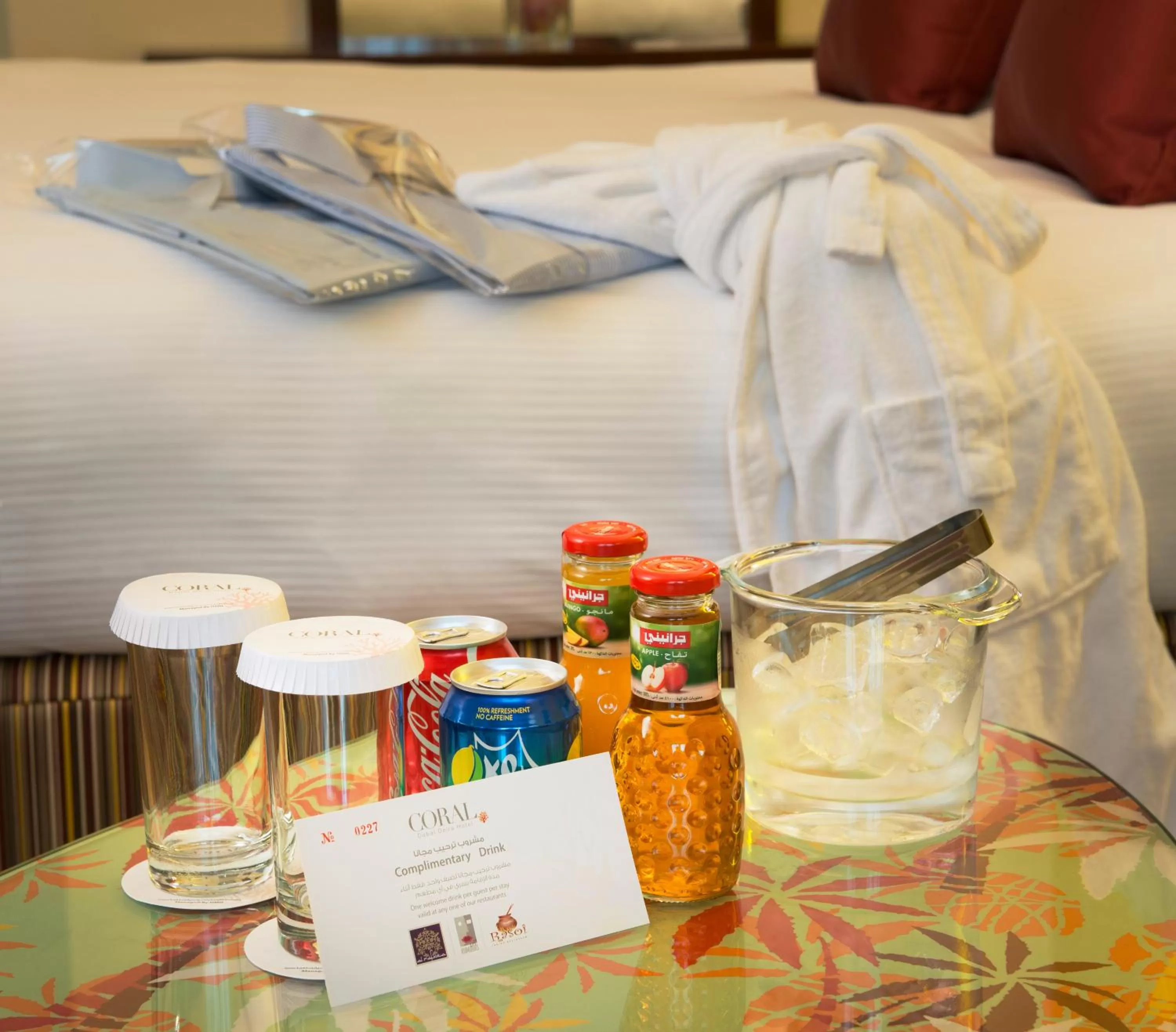 Non alcoholic drinks, Bed in Coral Dubai Deira Hotel