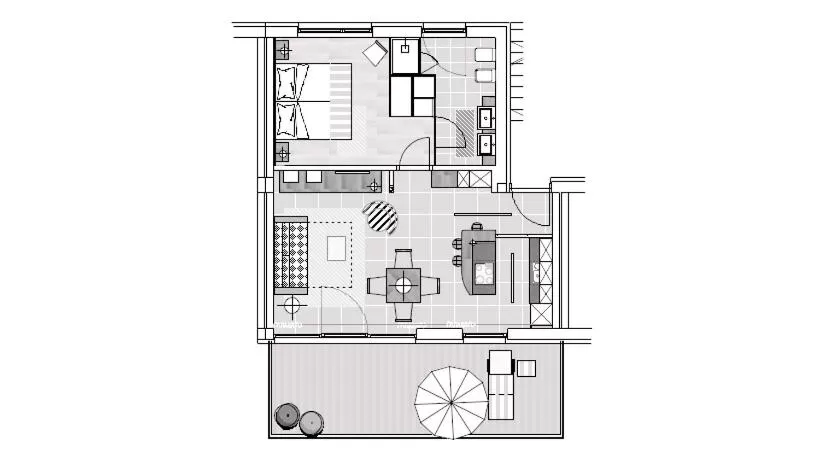 Floor plan in Hidalgo Suites