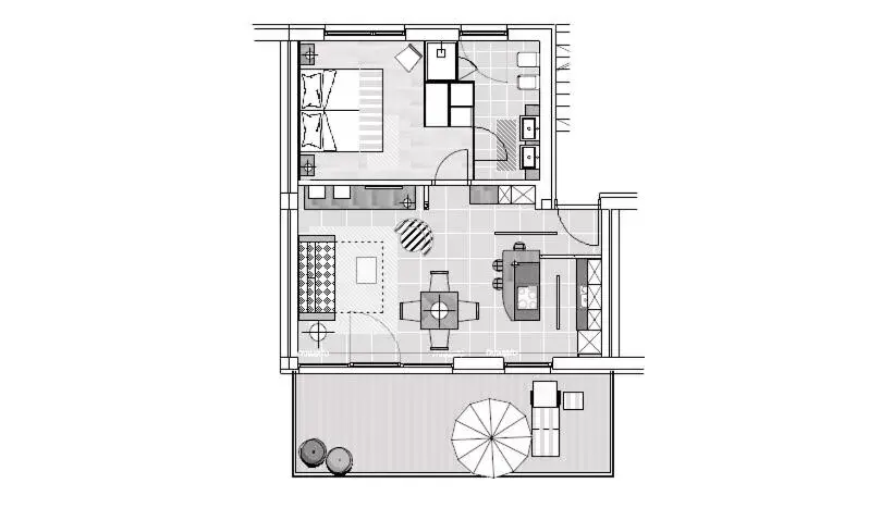 Floor Plan in Hidalgo Suites