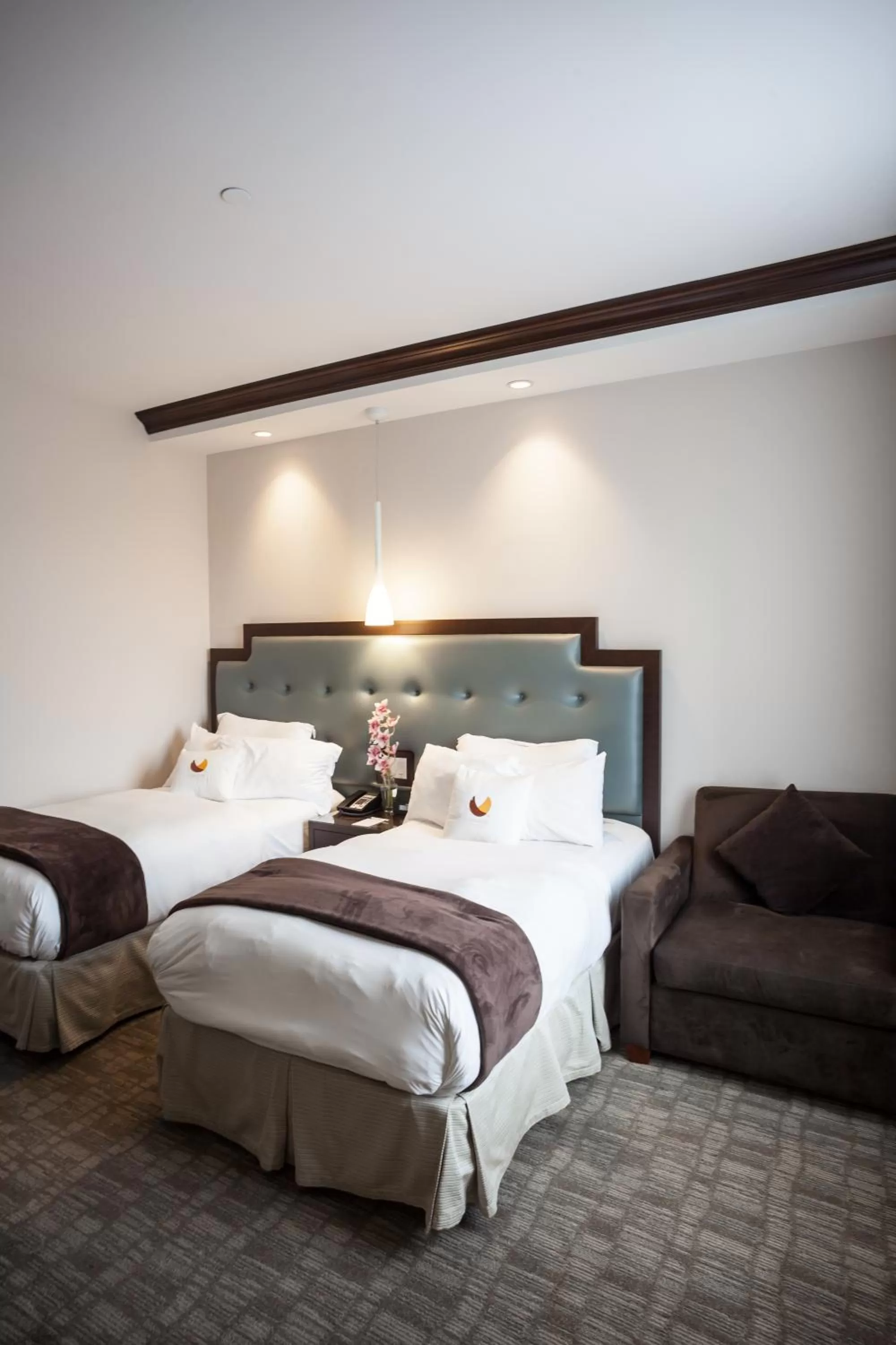 Bathroom, Bed in Aura Hotel Brooklyn