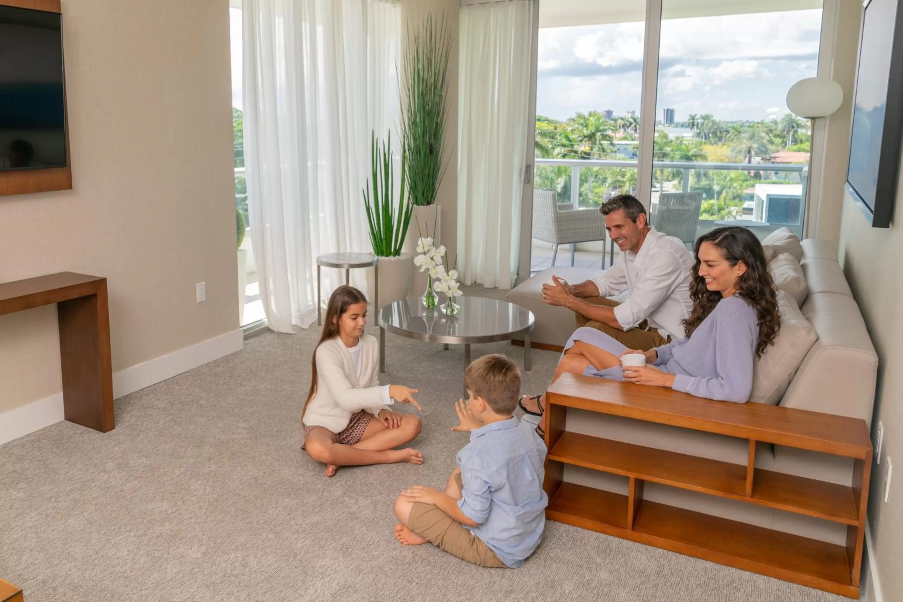 Living room in The Altair Bay Harbor Hotel