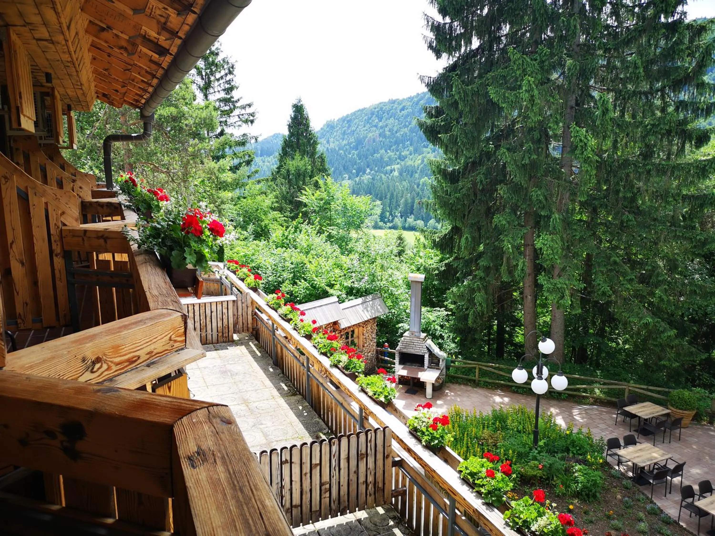 Balcony/Terrace in Ribno Alpine Hotel
