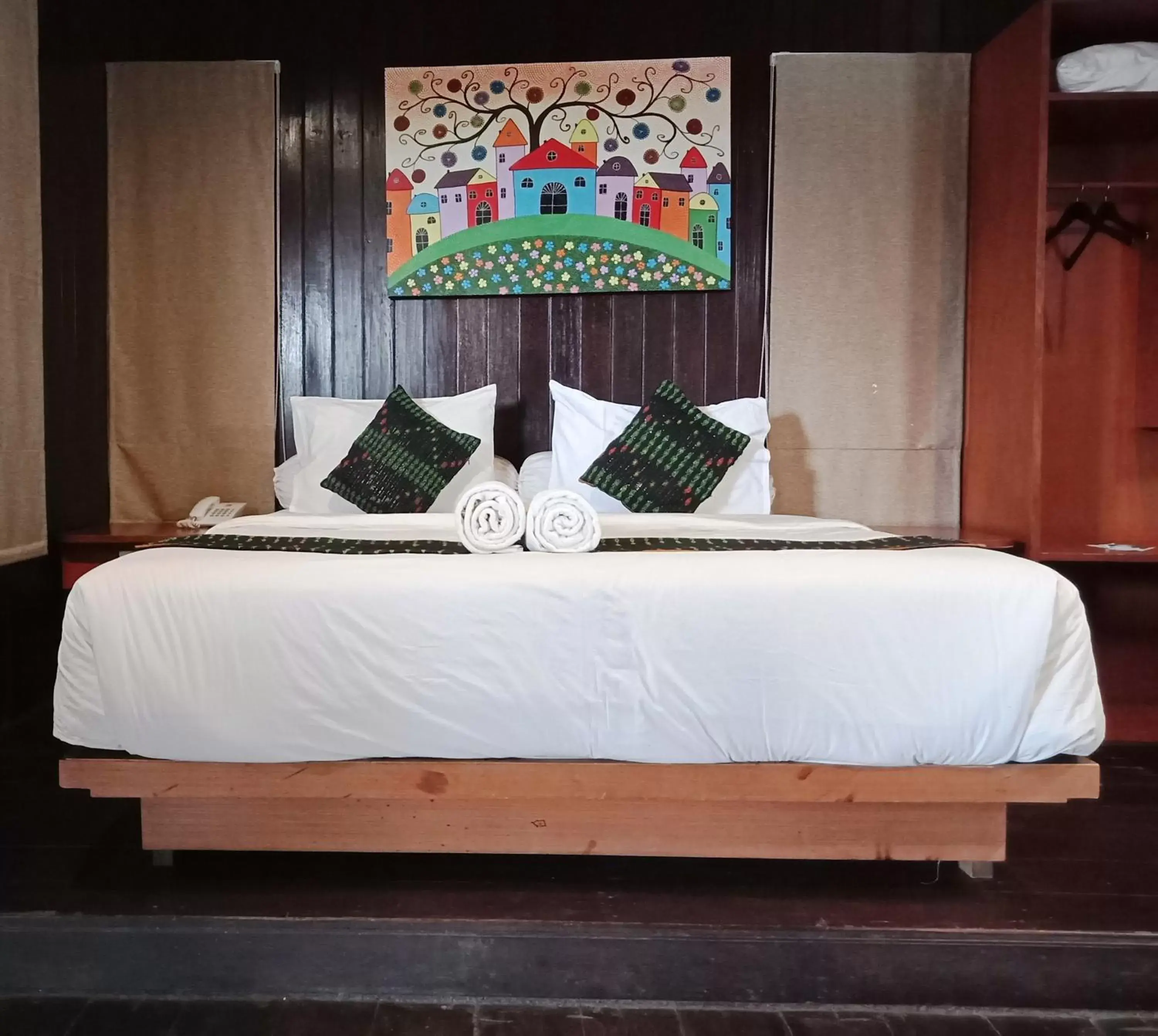 Bed in Exotic Komodo Hotel