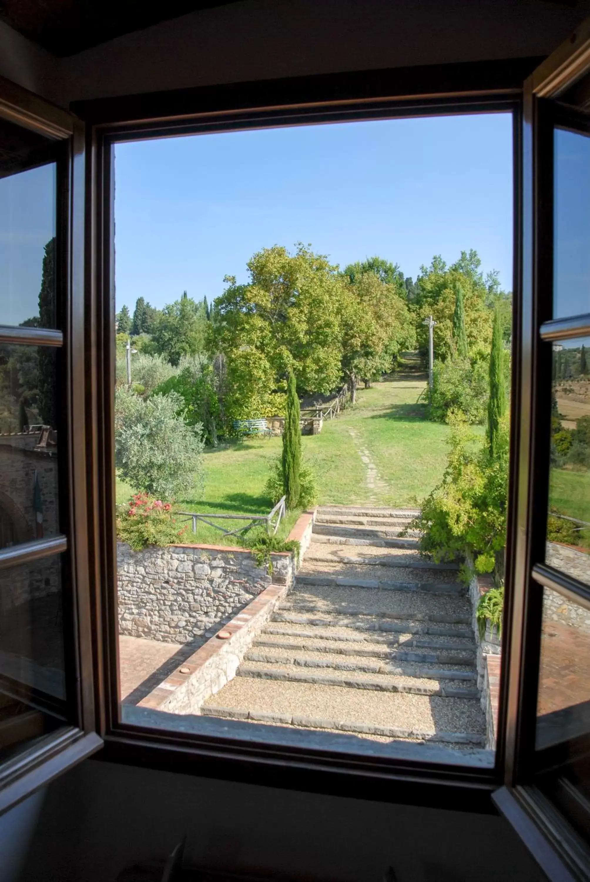 Garden view in Borgo Bottaia