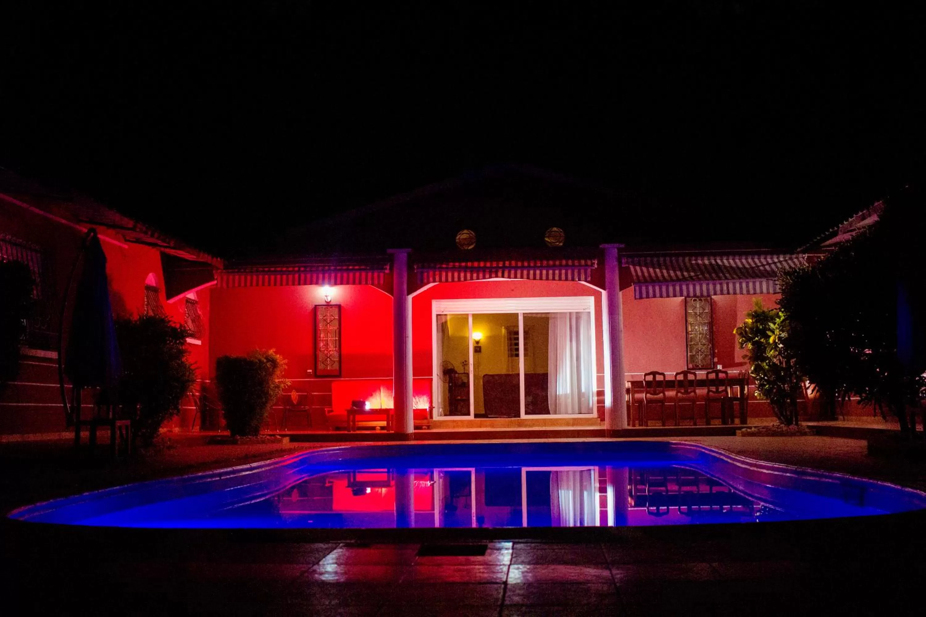 Night, Swimming Pool in Régina Lodge Diégo Suarez Madagascar