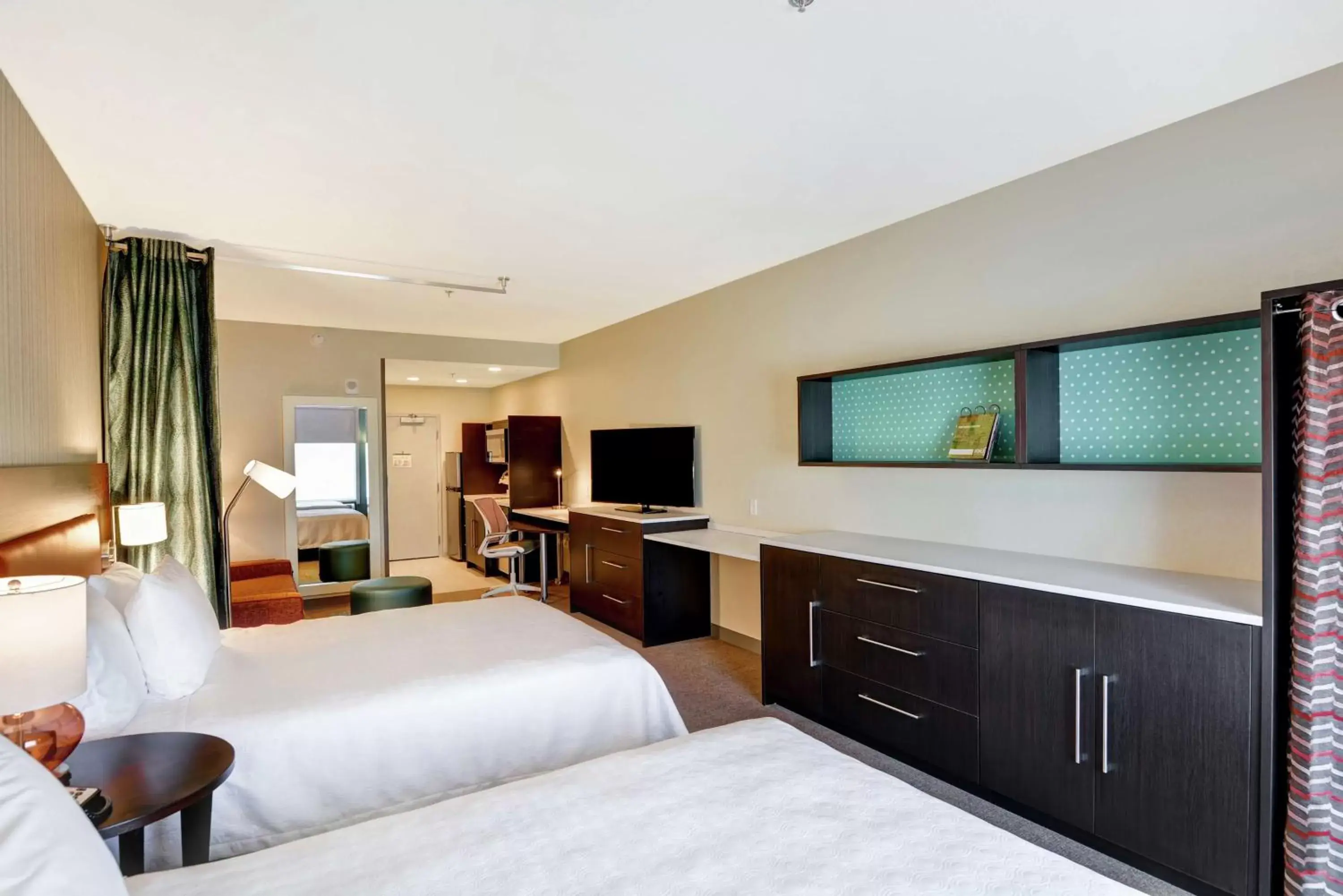 Bedroom, Kitchen/Kitchenette in Home2 Suites By Hilton Las Vegas Strip South