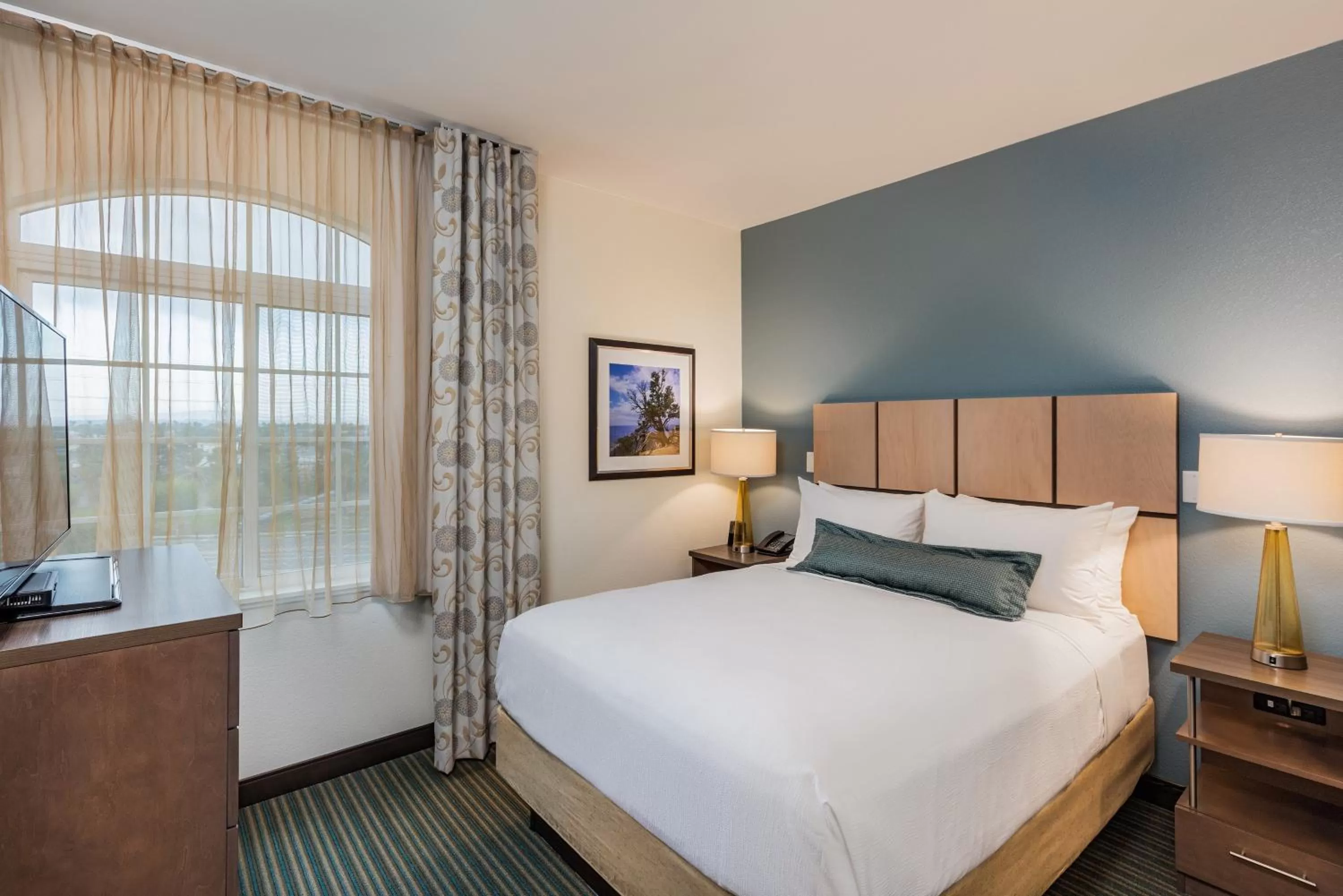 One Bedroom Suite with Queen Bed and Hearing Accessible Roll In Shower - Non-Smoking in Candlewood Suites Anaheim - Resort Area by IHG
