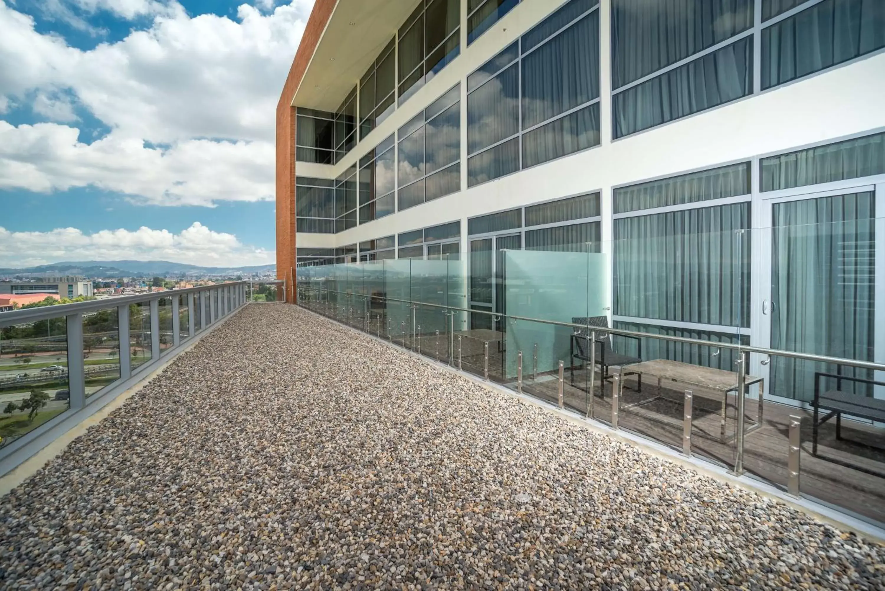 View (from property/room), Balcony/Terrace in Hilton Garden Inn Bogota Airport