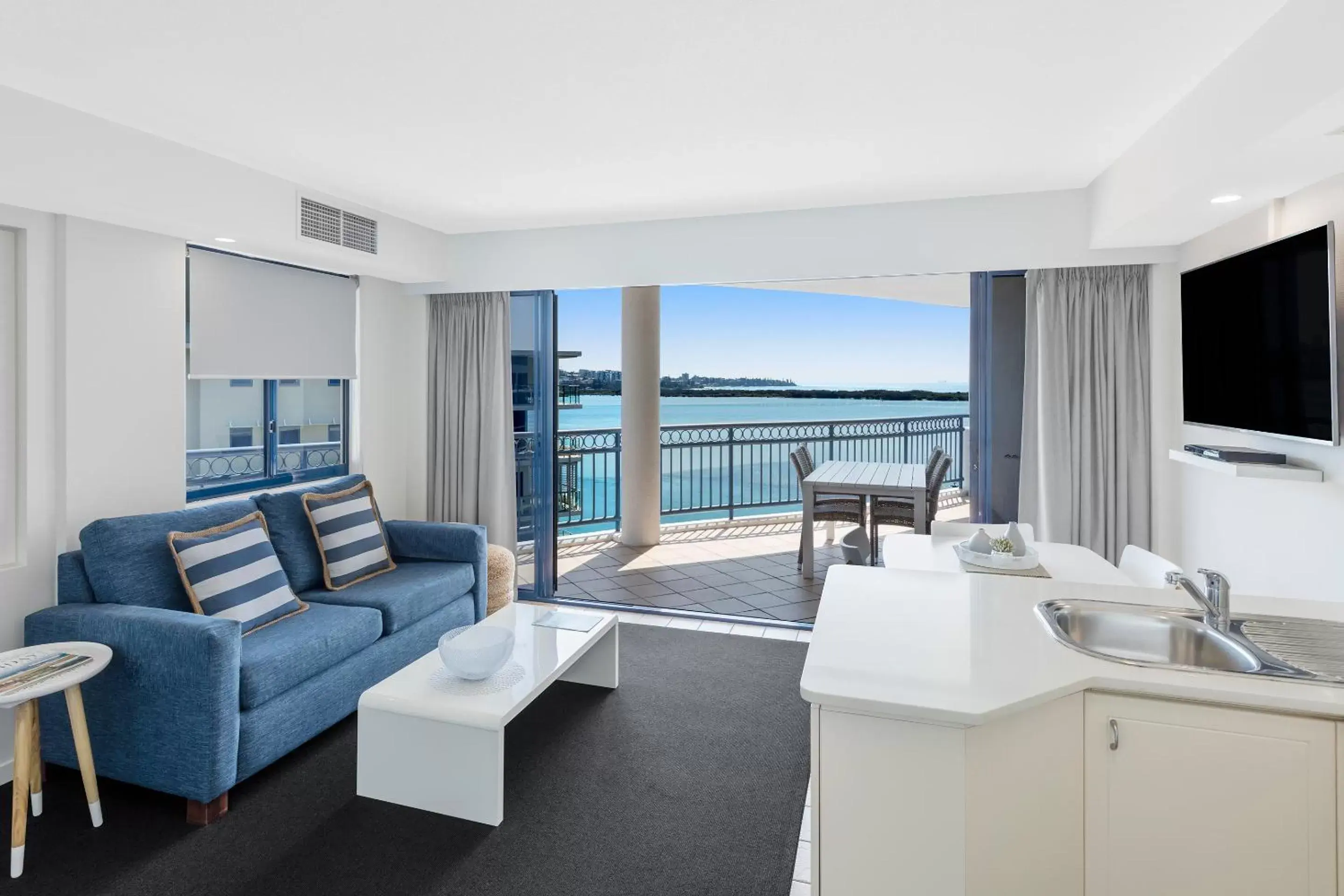 Living room in Ramada Resort by Wyndham Golden Beach