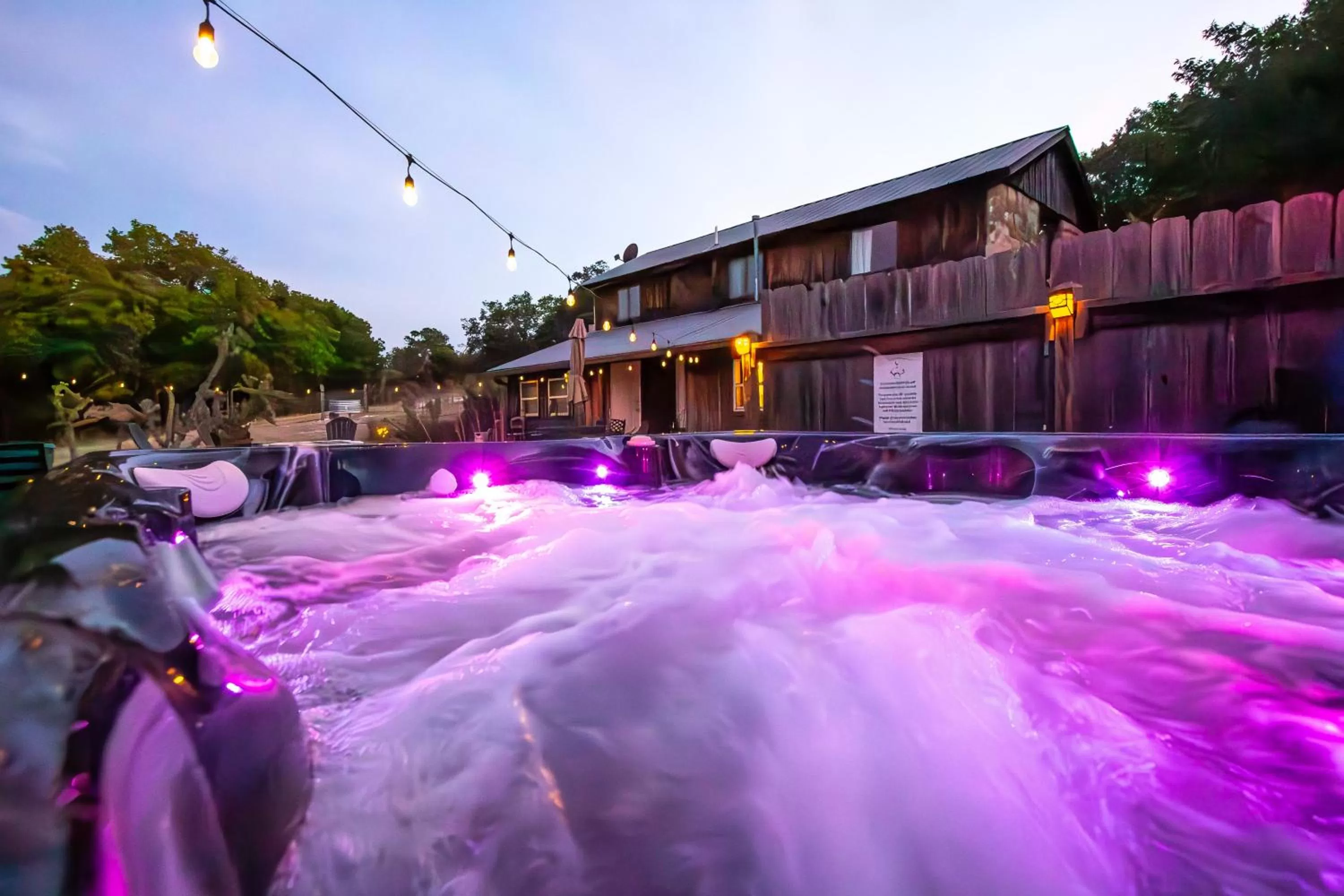 Hot Tub, Winter in A Barn At The Quarry