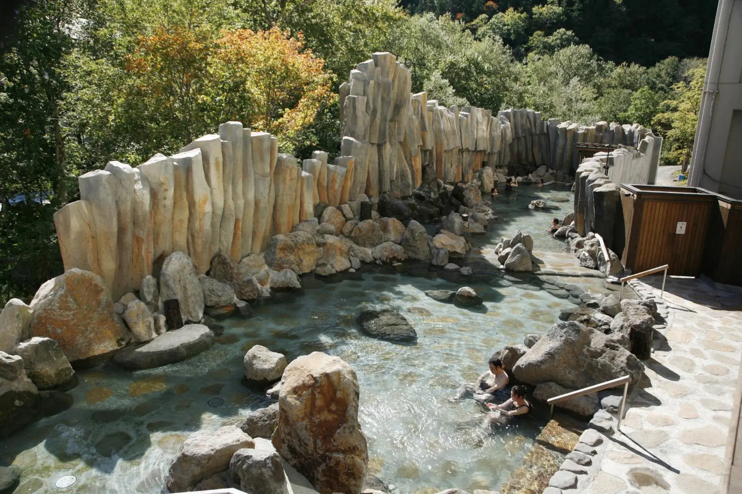 Hot Spring Bath in Sounkyo Kanko Hotel