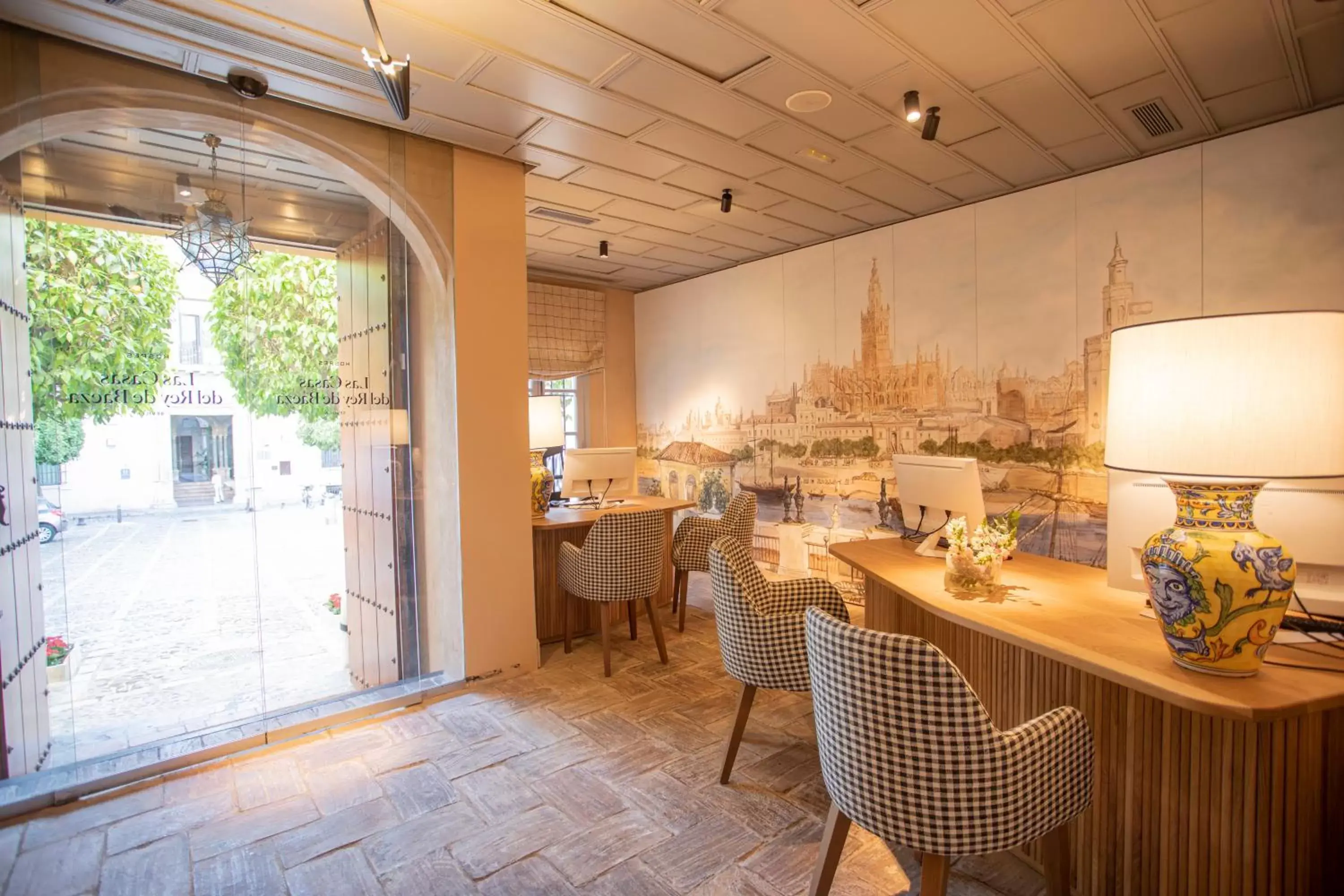 Lobby or reception in Hospes Las Casas del Rey de Baeza, a Member of Design Hotels Lobby or reception in Hospes Las Casas del Rey de Baeza, a Member of Design Hotels