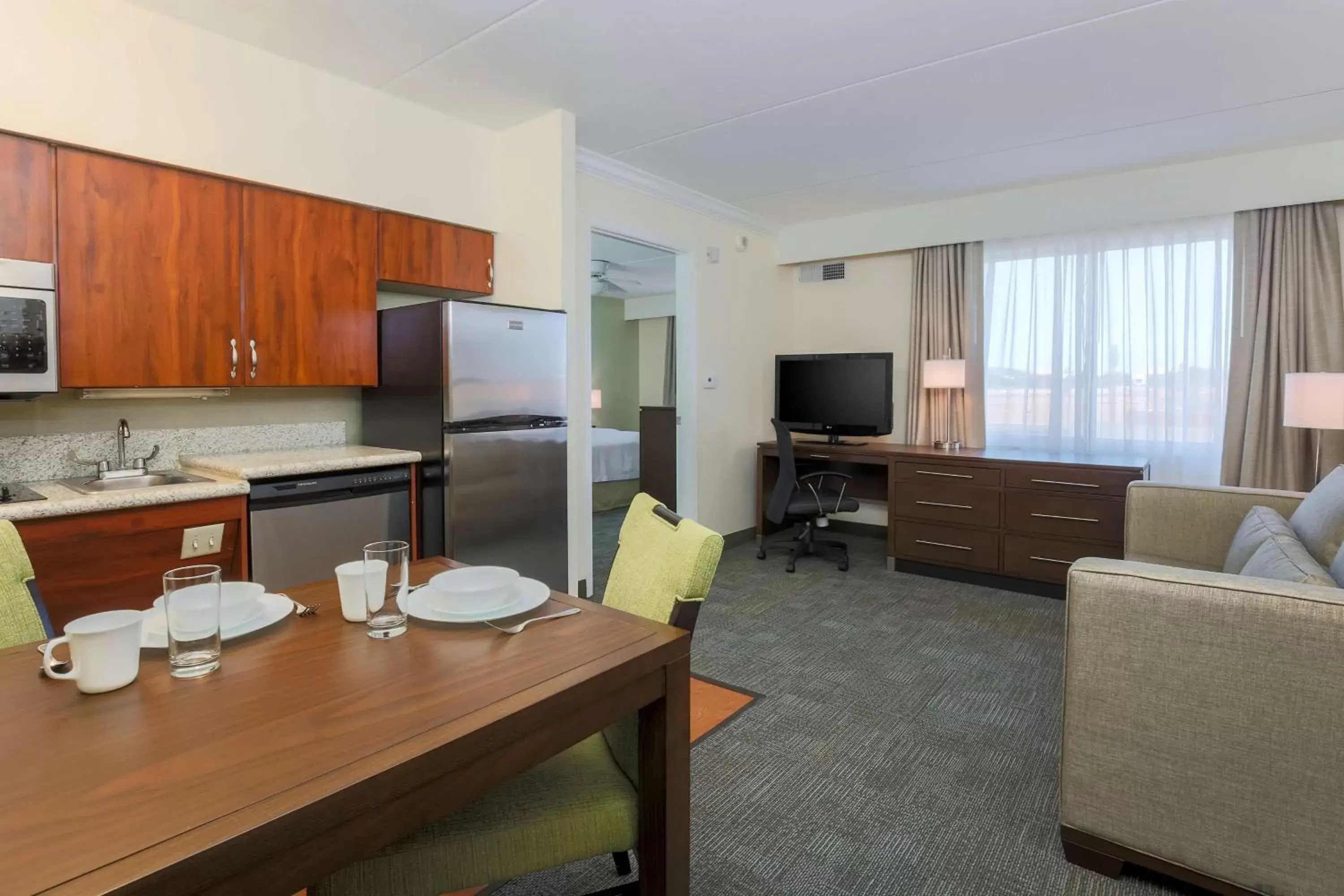 Kitchen or kitchenette, Kitchen/Kitchenette in Homewood Suites by Hilton Ft. Worth-North at Fossil Creek