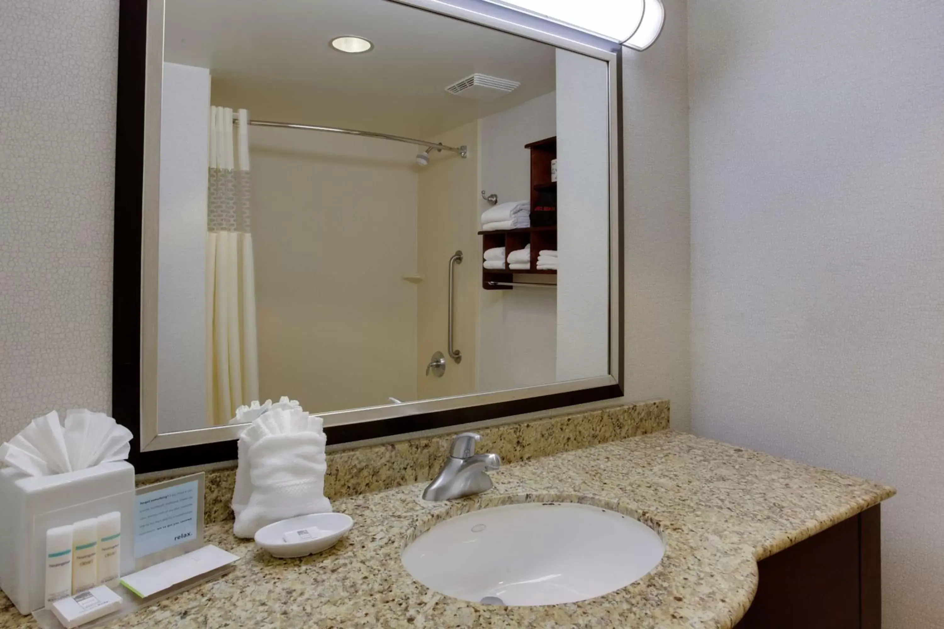 Bathroom in Hampton Inn by Hilton Garden City Long Island
