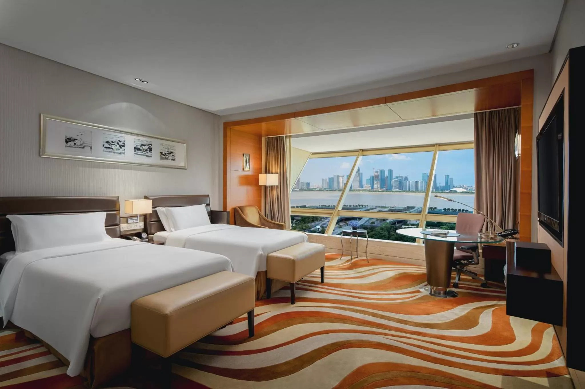 Photo of the whole room, Bed in InterContinental Hangzhou ICC by IHG