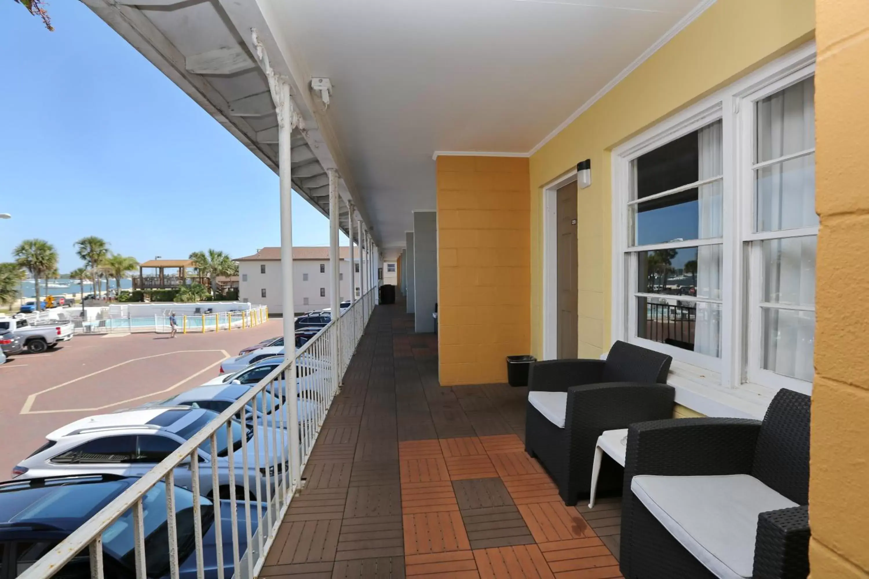 Balcony/Terrace in Historic Waterfront Marion Motor Lodge in downtown St Augustine