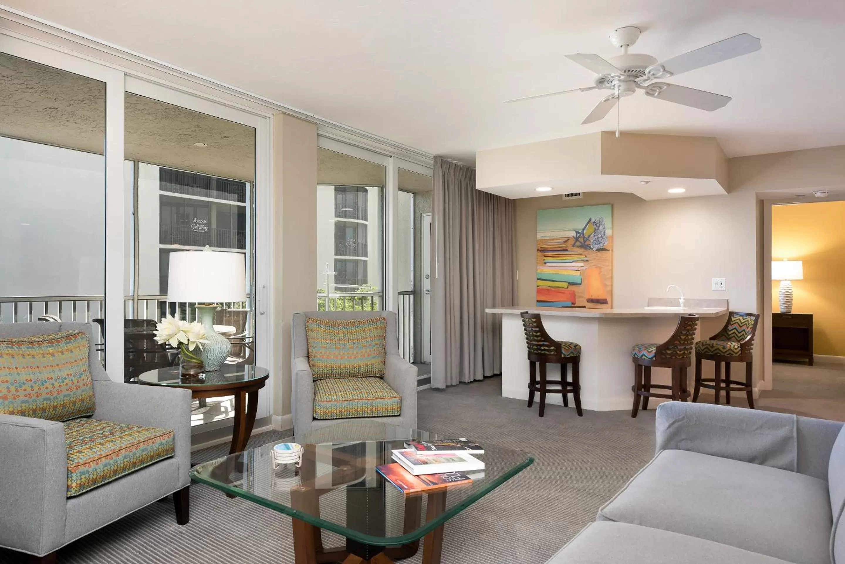 Living room in GullWing Beach Resort