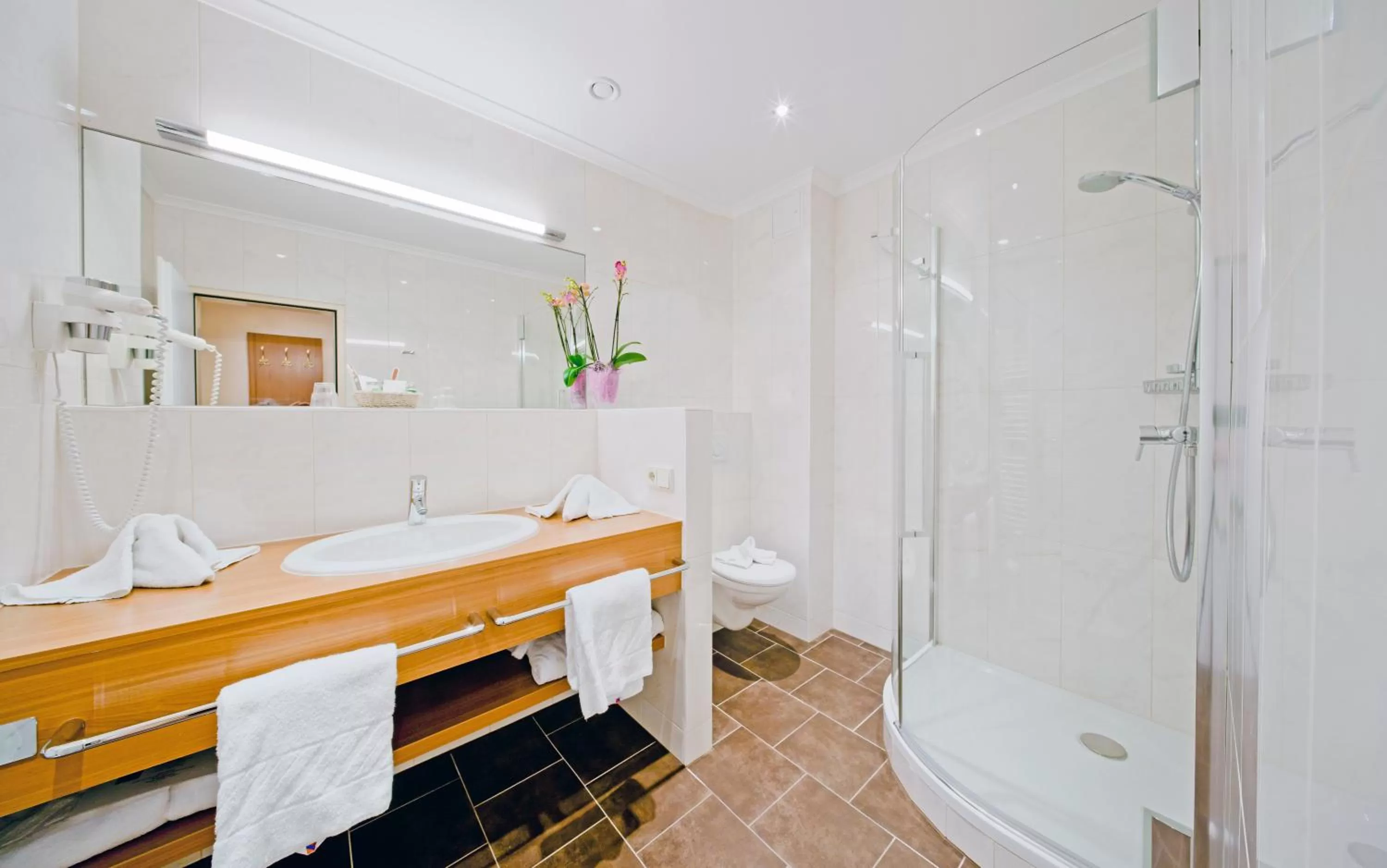 Bathroom in Vergeiner's Hotel Traube