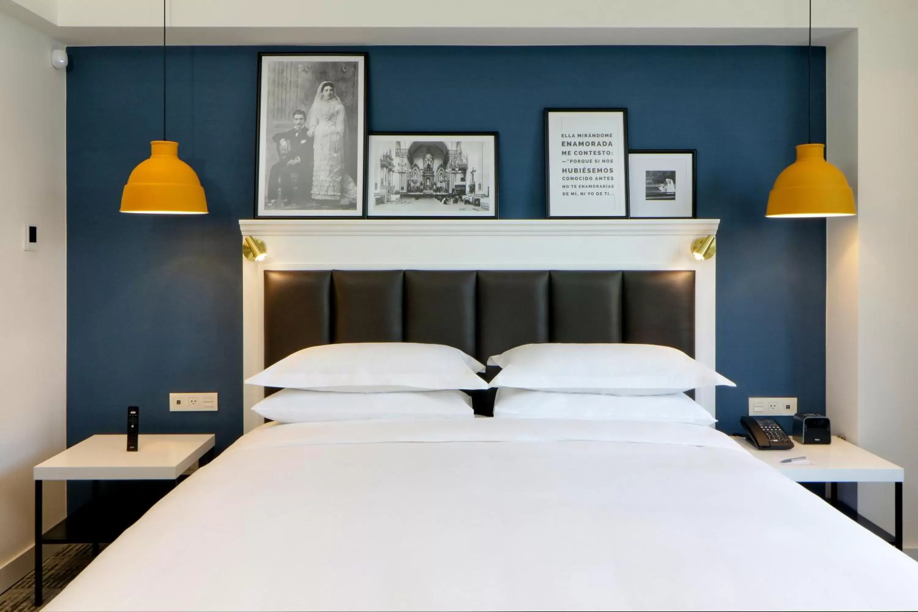 Bed in Culiacan Marriott Hotel