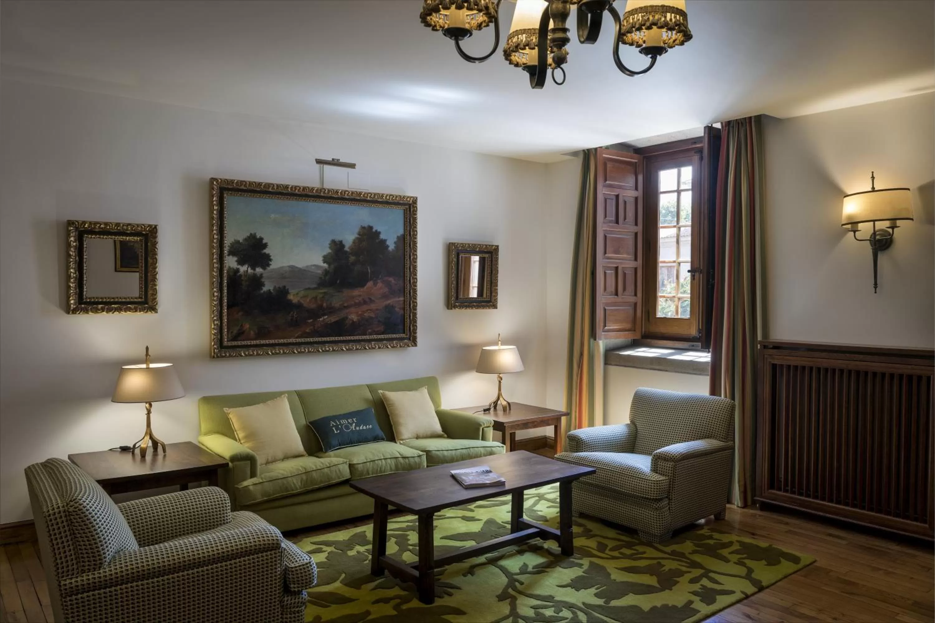 Seating area in Parador de Cambados