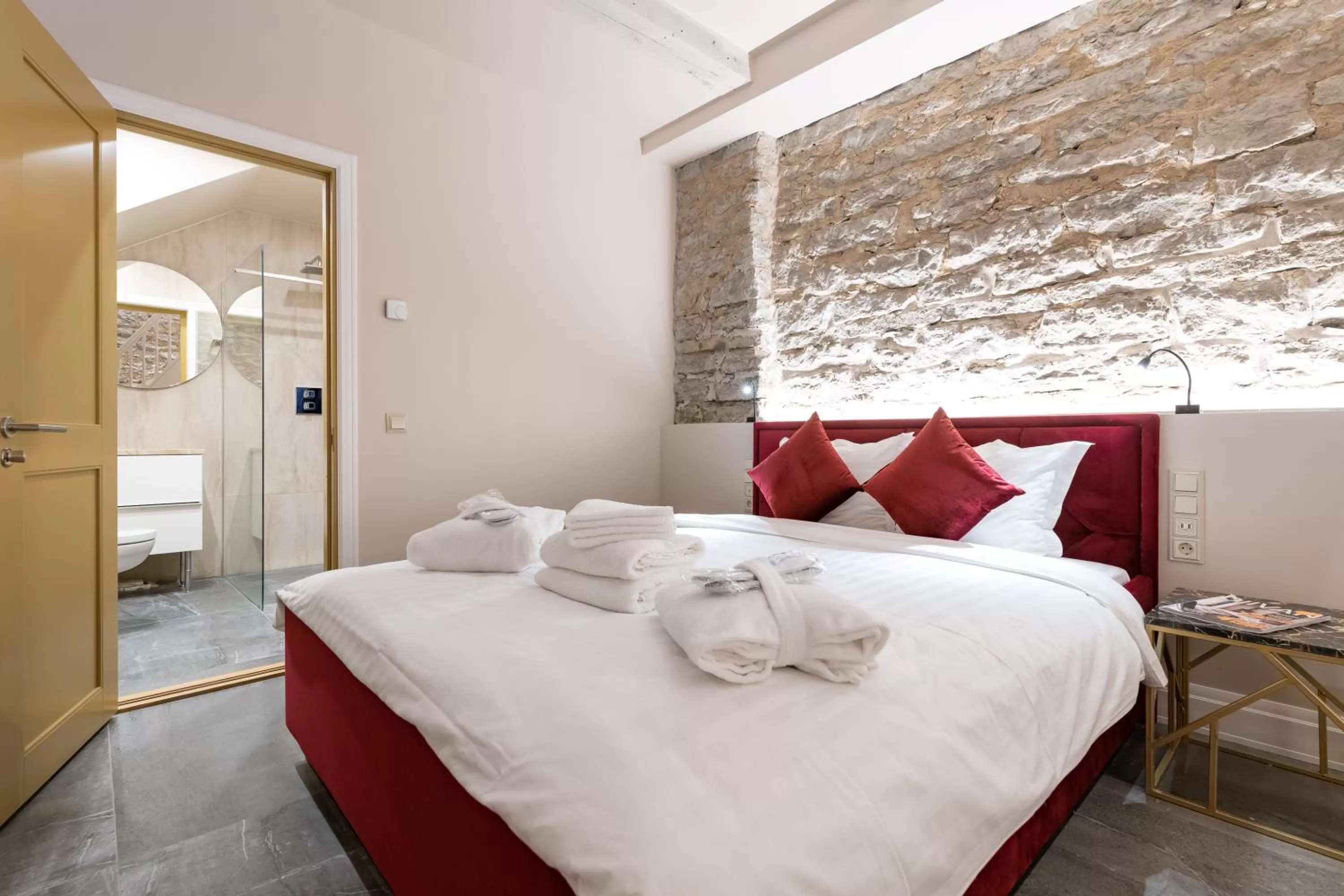 Bed in Hotel Meltzer Apartments