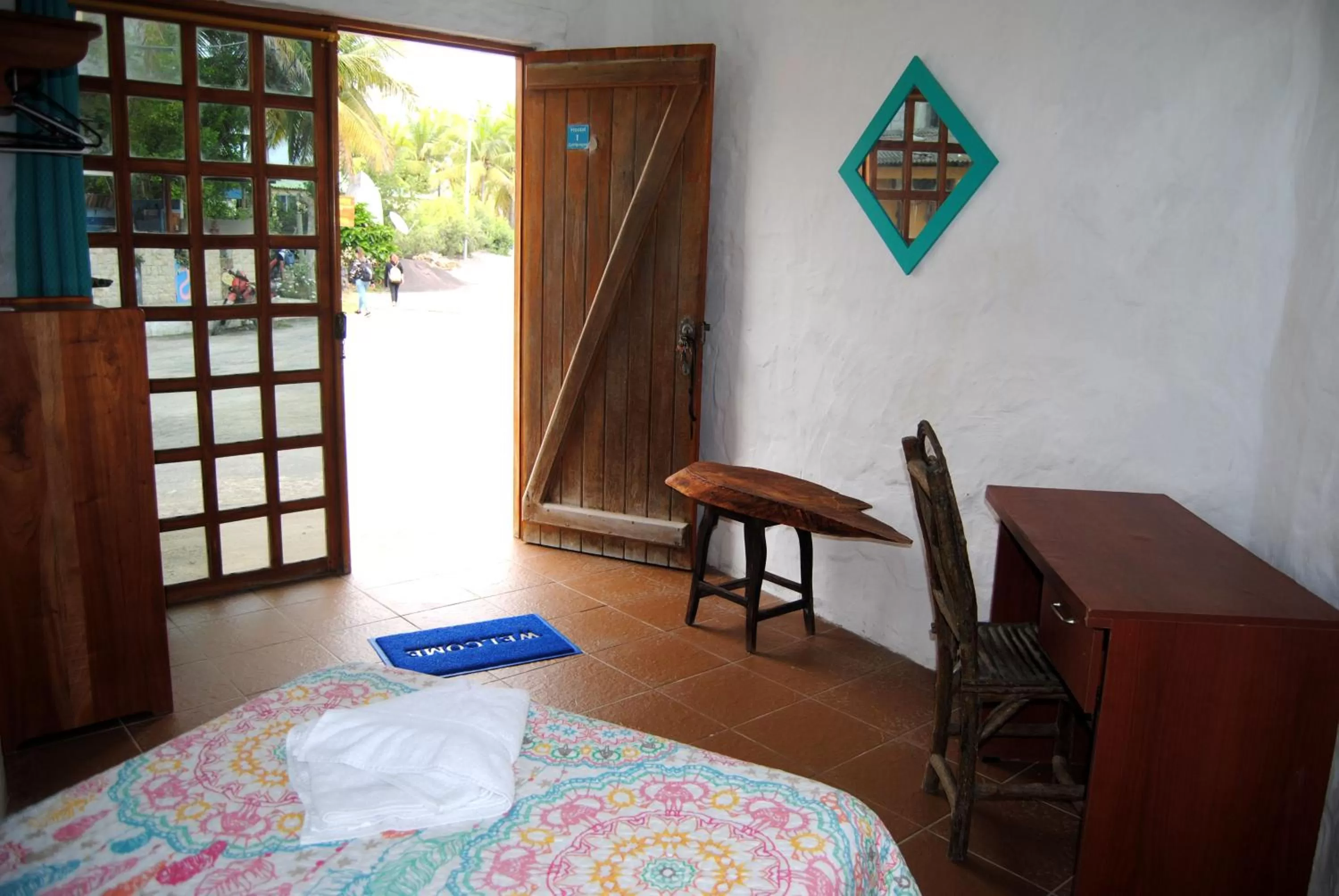 Bedroom, Bed in Hostal Galapagos by Bar de Beto