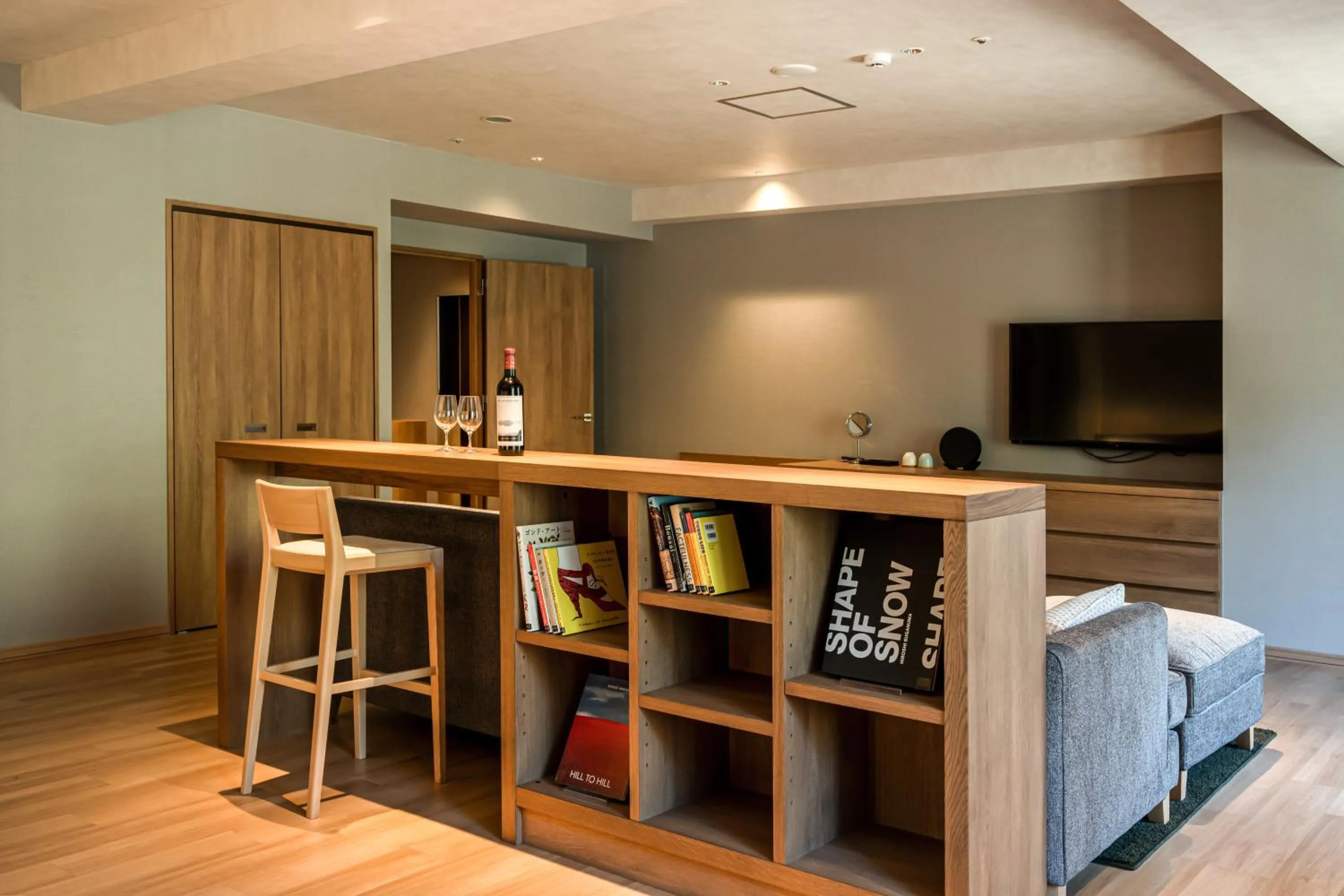 Living room in Higashikawa Asahidake Onsen Hotel Bear Monte